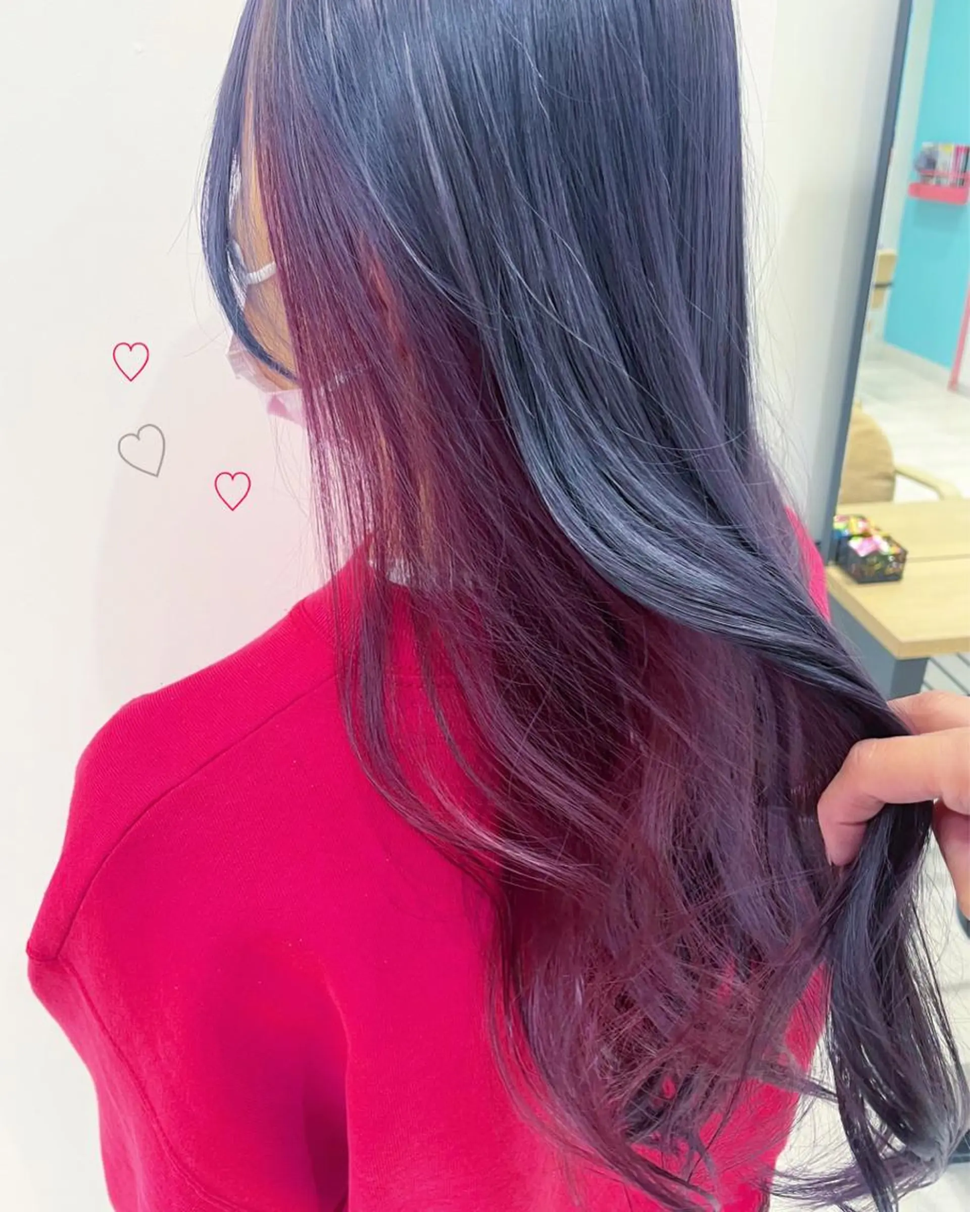 セミロング カラー インナーカラー ラベンダーカラー ラベンダーピンク ピンクカラー EMANON新宿東口所属・新宿駅近♡ ♡個室♡三都季🌜のヘアスタイル
