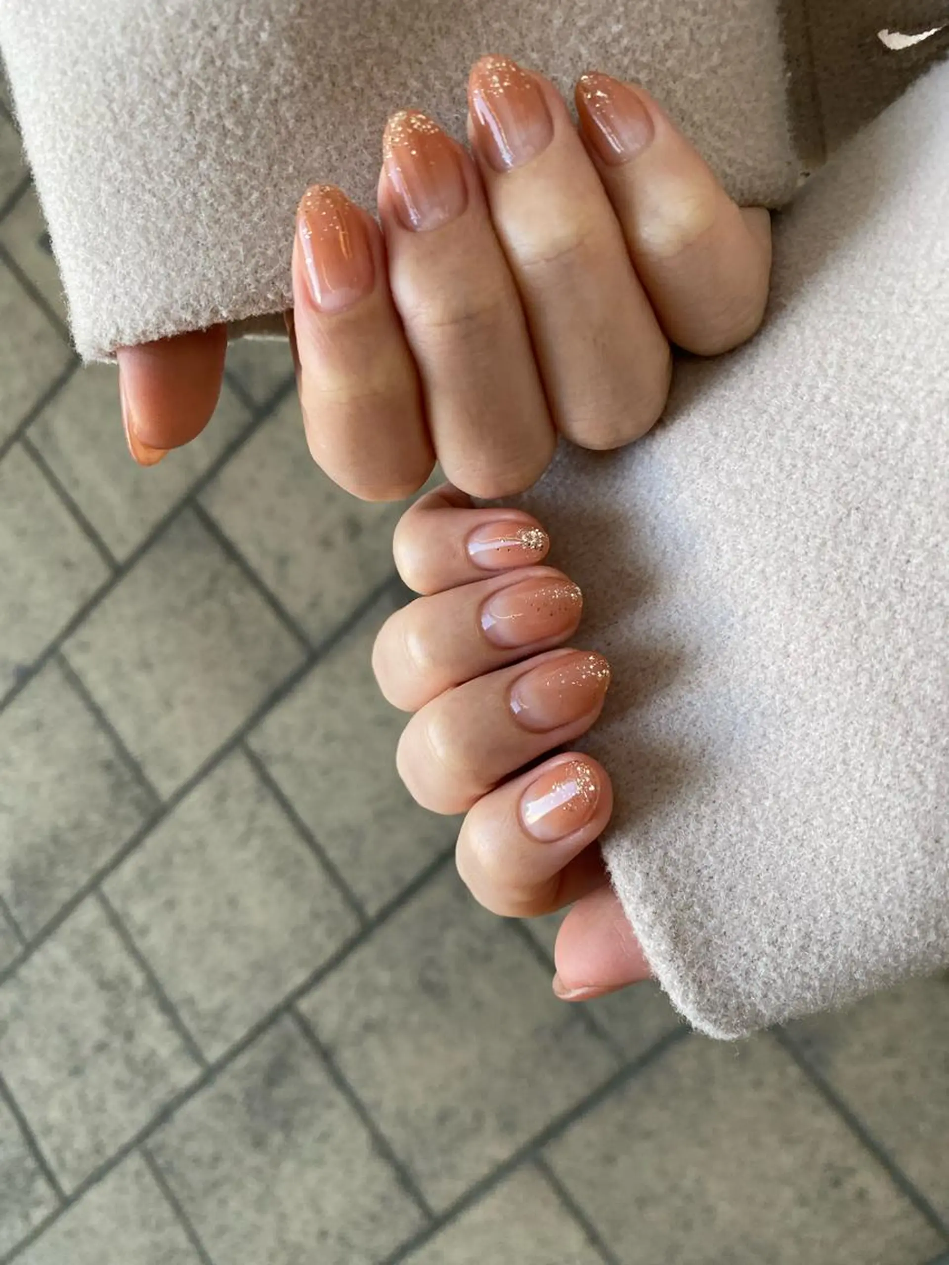 ネイル オレンジ ピンク ハンドネイル フットネイル nail salon  ∞ mikanal ∞所属・nailsalon ∞ ﾐｶﾅﾙ ∞のネイルデザイン