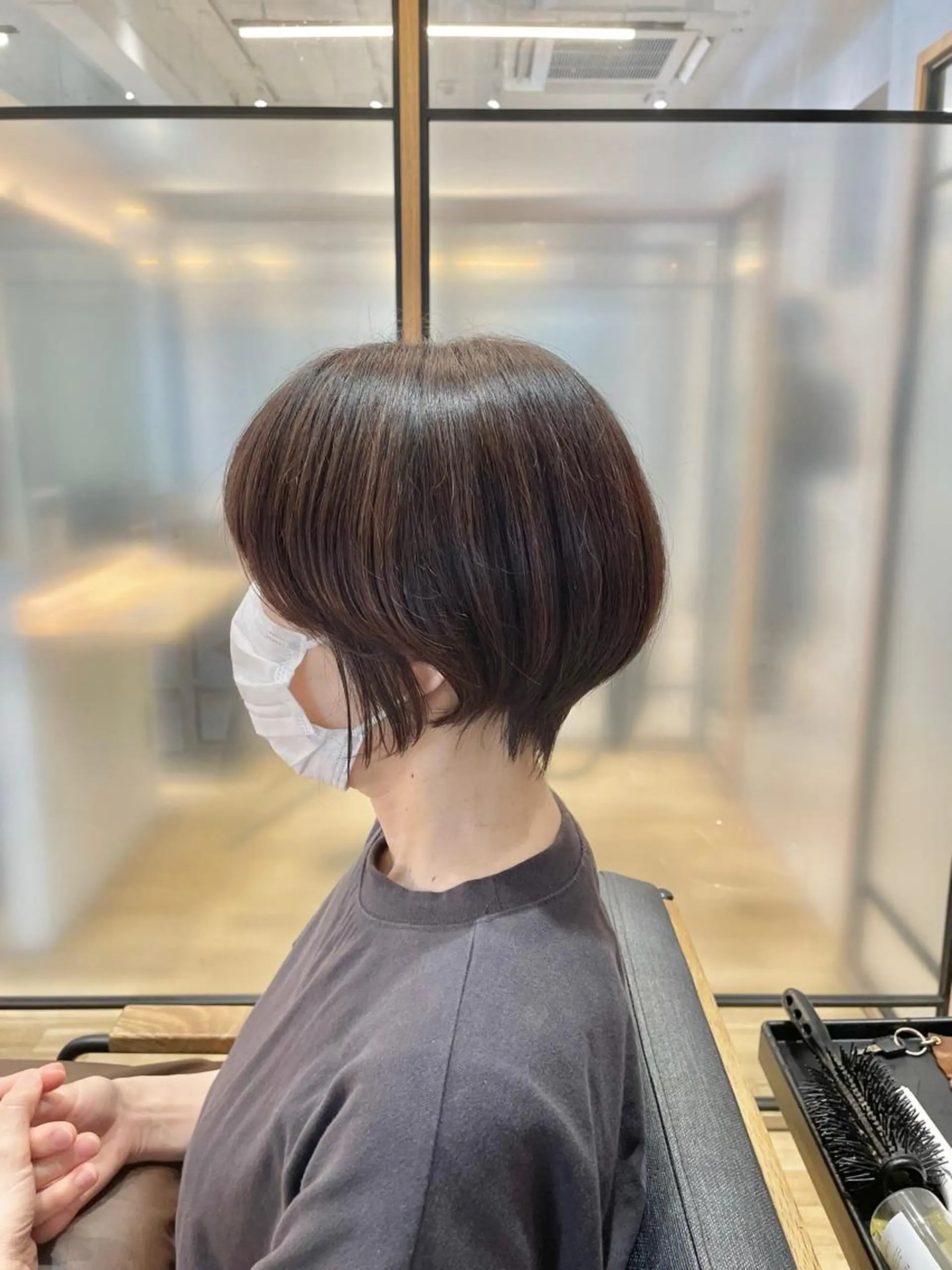 ショート ショートボブ 丸みショート ボブ ハイライト 髪質改善 ヘアカラー トリートメント シノハラ ガクト ショート/白髪ぼかしのヘアスタイル