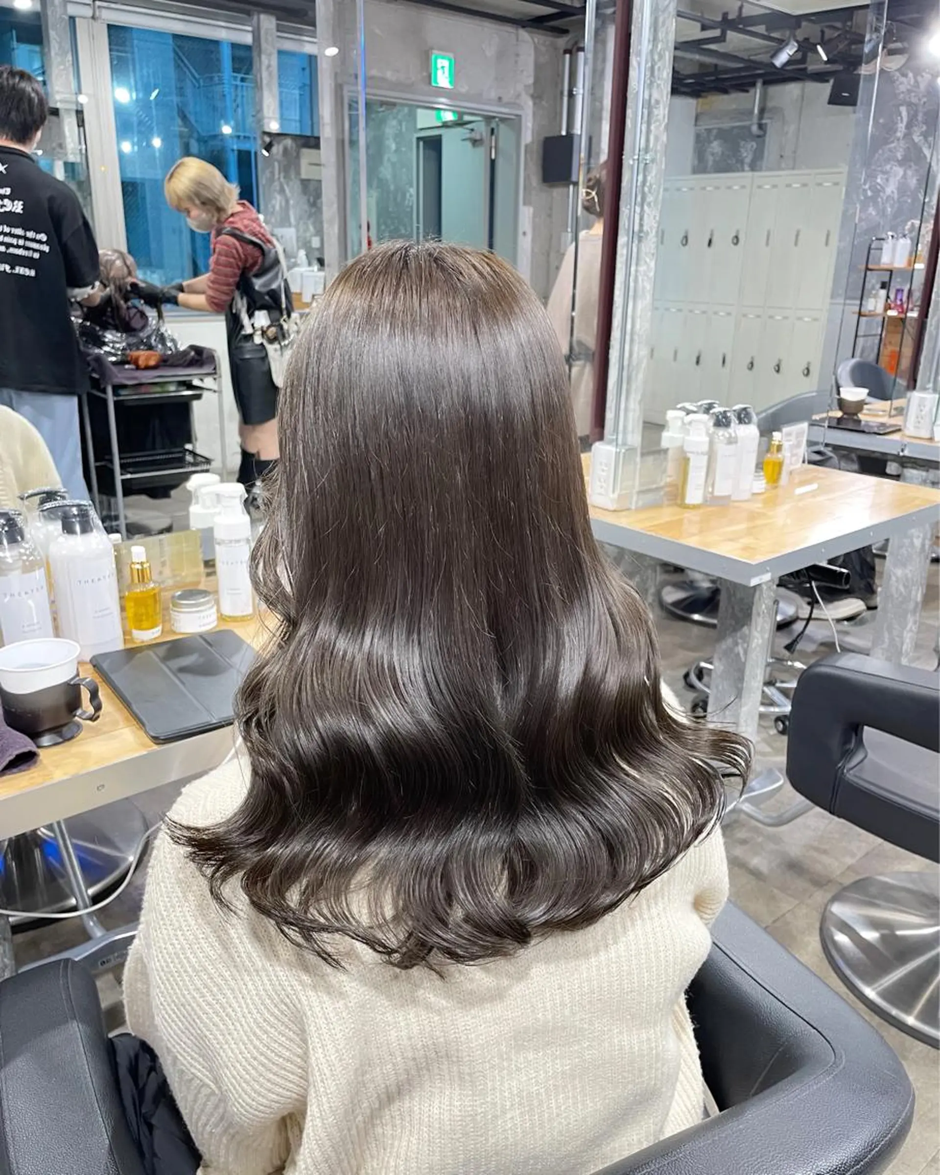 ロング カラー カット ヘアカラー トリートメント ヘアセット I'S.横浜所属・赤み消しカラー 🍀JUNKIのヘアスタイル