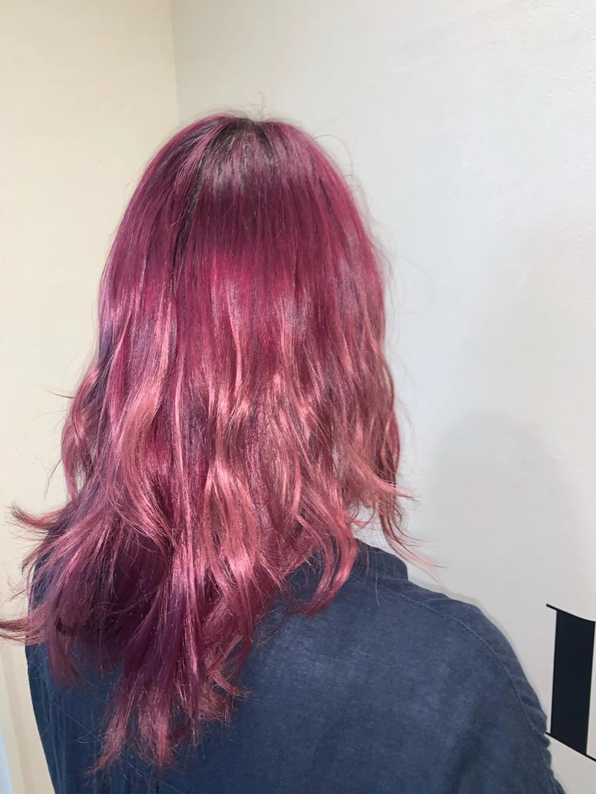 ロング カラー ブリーチ ピンクカラー ヘアカラー トリートメント 透明感/ブリーチ縮毛 /髪質改善/星野純一のヘアスタイル