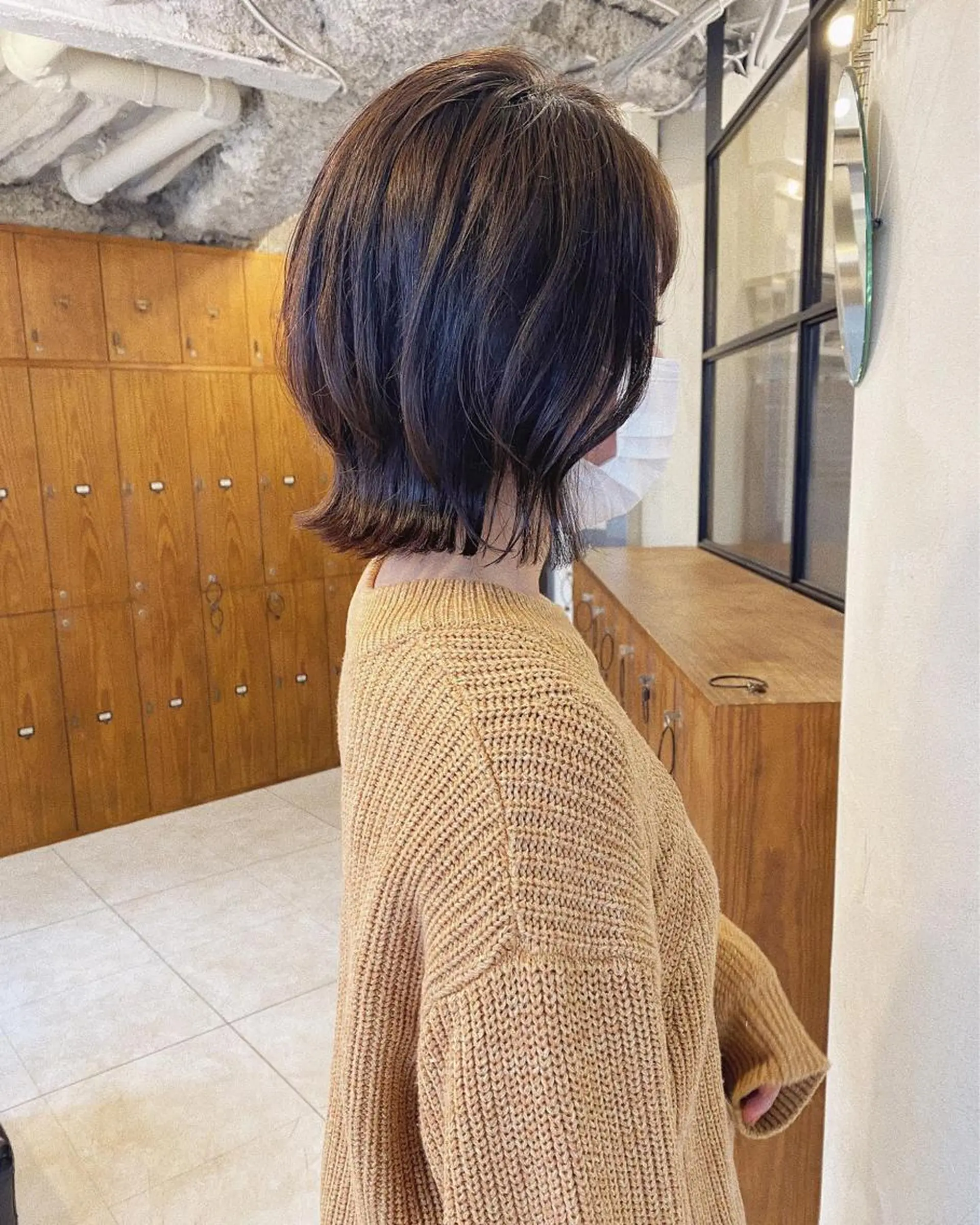 ミディアム ボブレイヤー ボブ レイヤーカット 鎌倉 彩のヘアスタイル