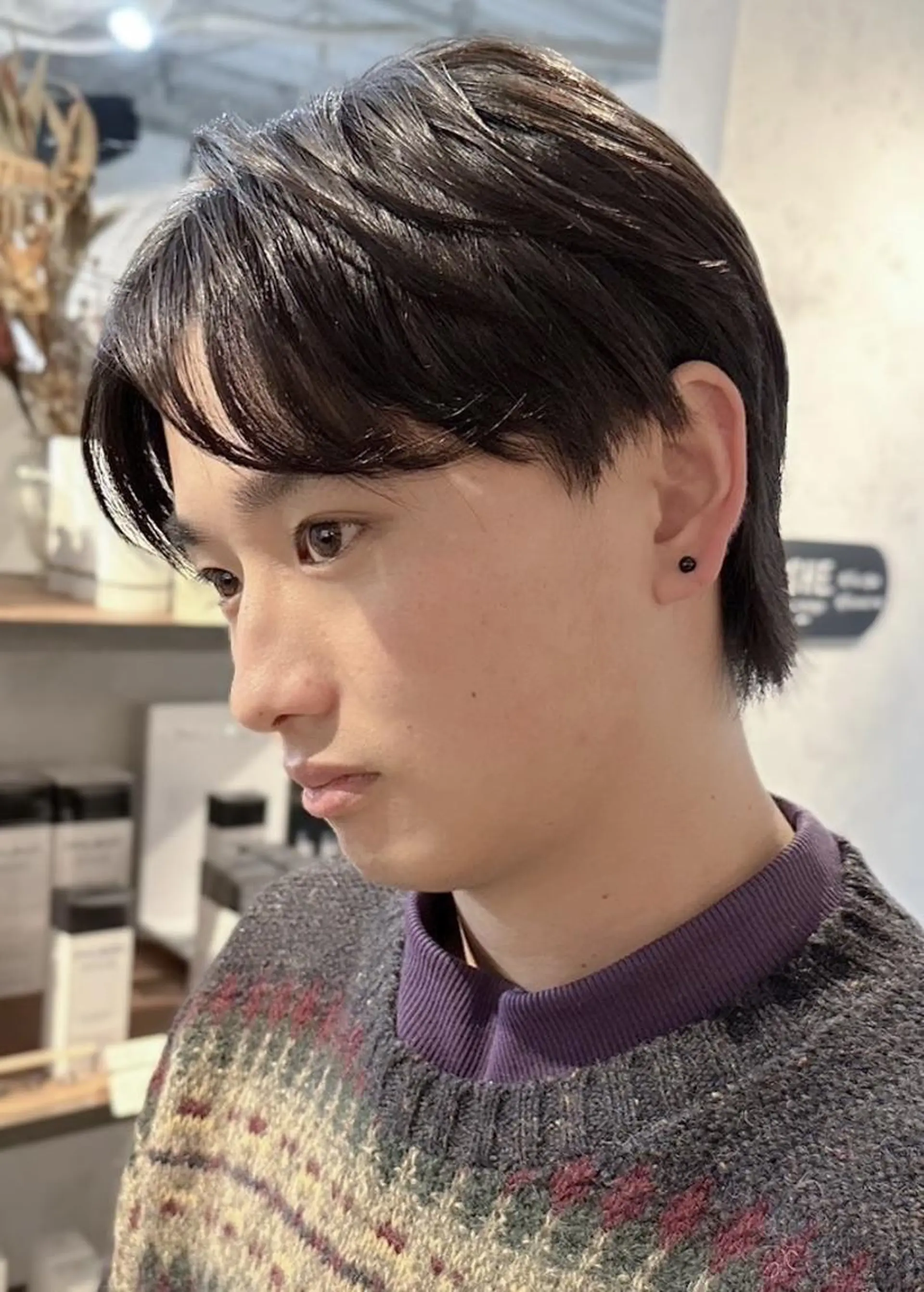メンズ ショート センターパート カット 小嵩 峻平のヘアスタイル