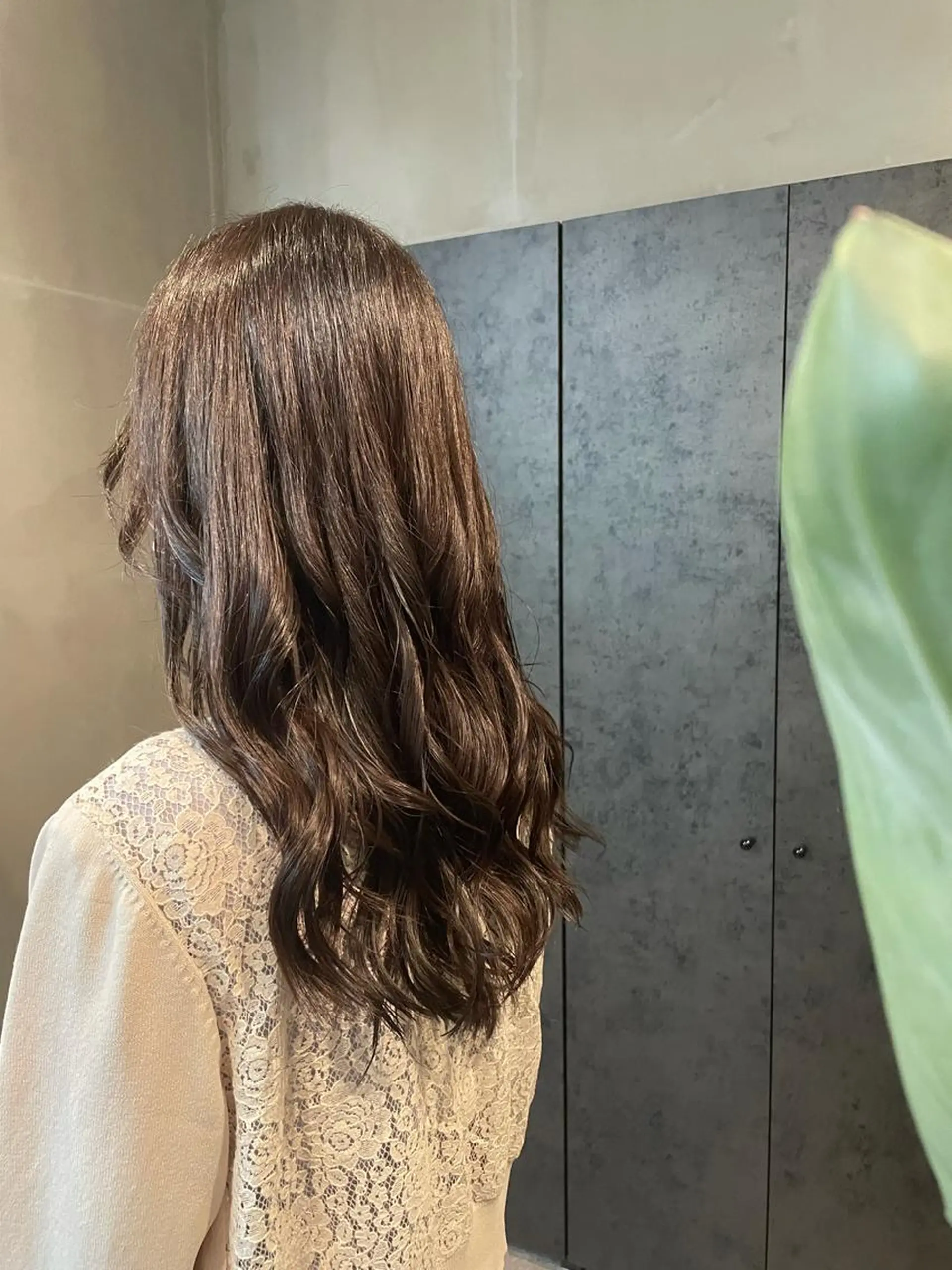 ロング カラー パーマ ブラウンカラー チョコレートブラウン Men's hair salon First 中百舌鳥店所属・First なかもず 店 YUKIのヘアスタイル