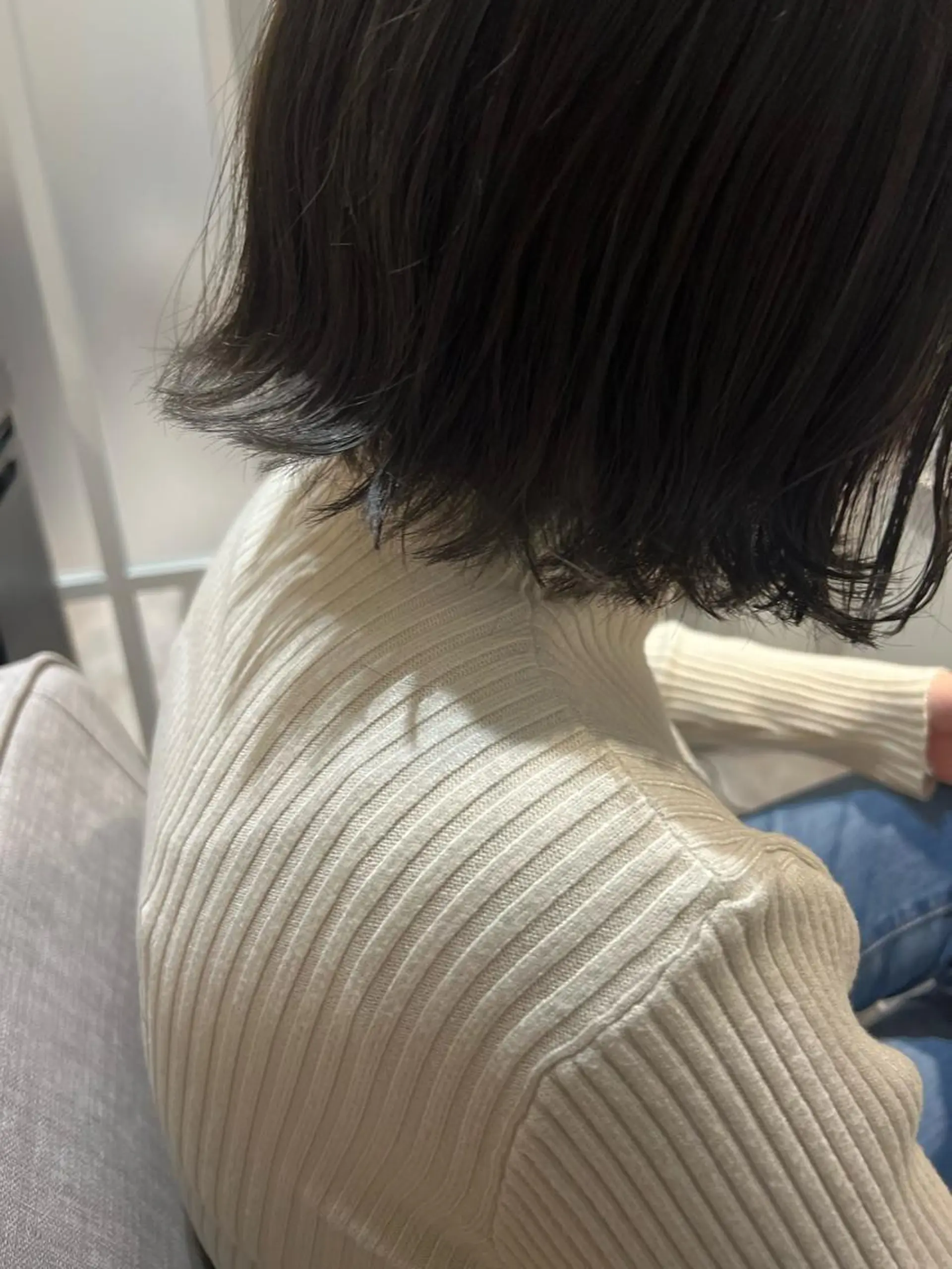 ショート カラー ブルーカラー ブルーグレー ボブ カット ヘアカラー トリートメント 暗髪カラー🫐パーマ おくだりんかのヘアスタイル
