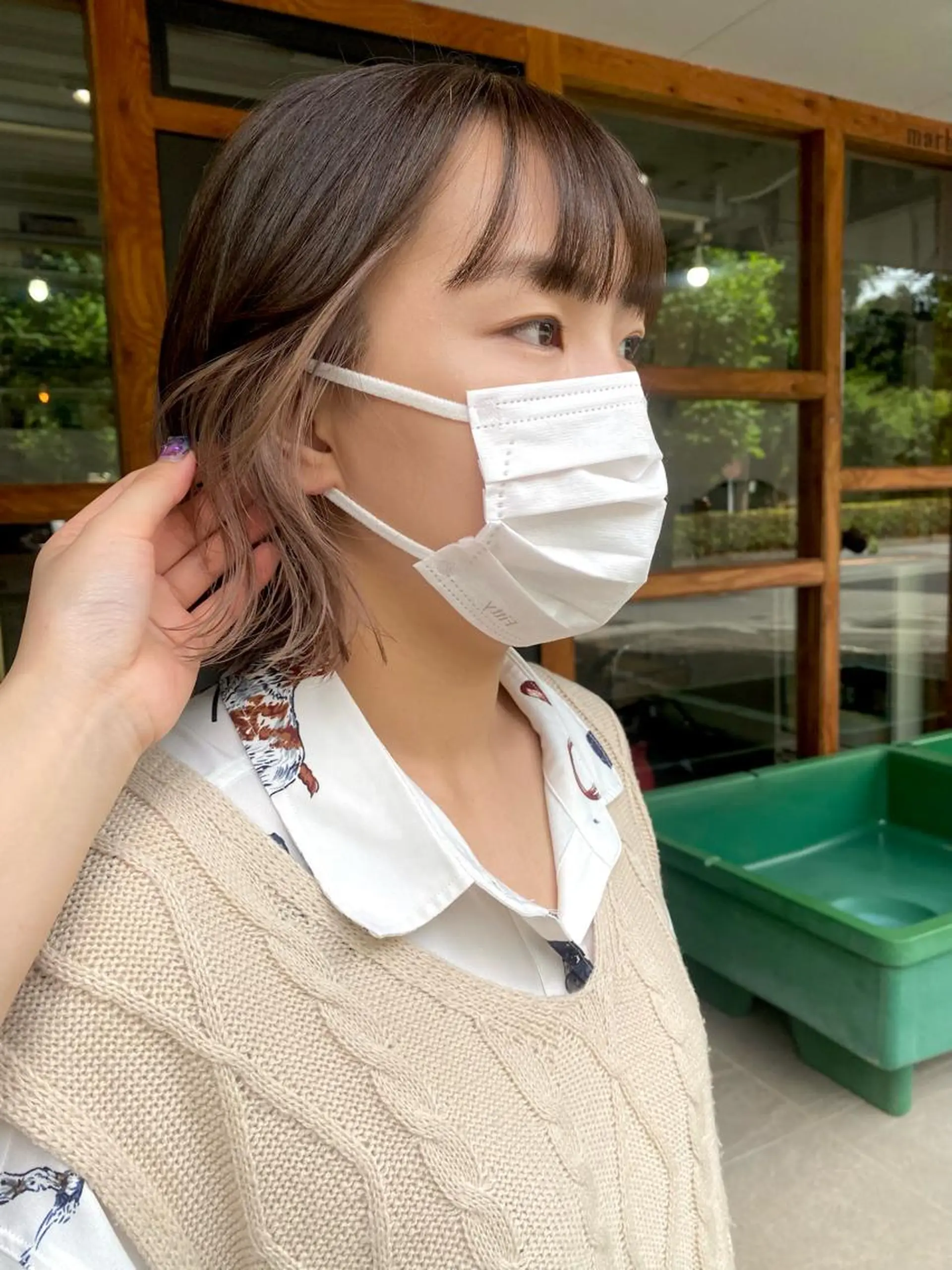 ショート カラー ヘアカラー 横澤 渚沙のヘアスタイル