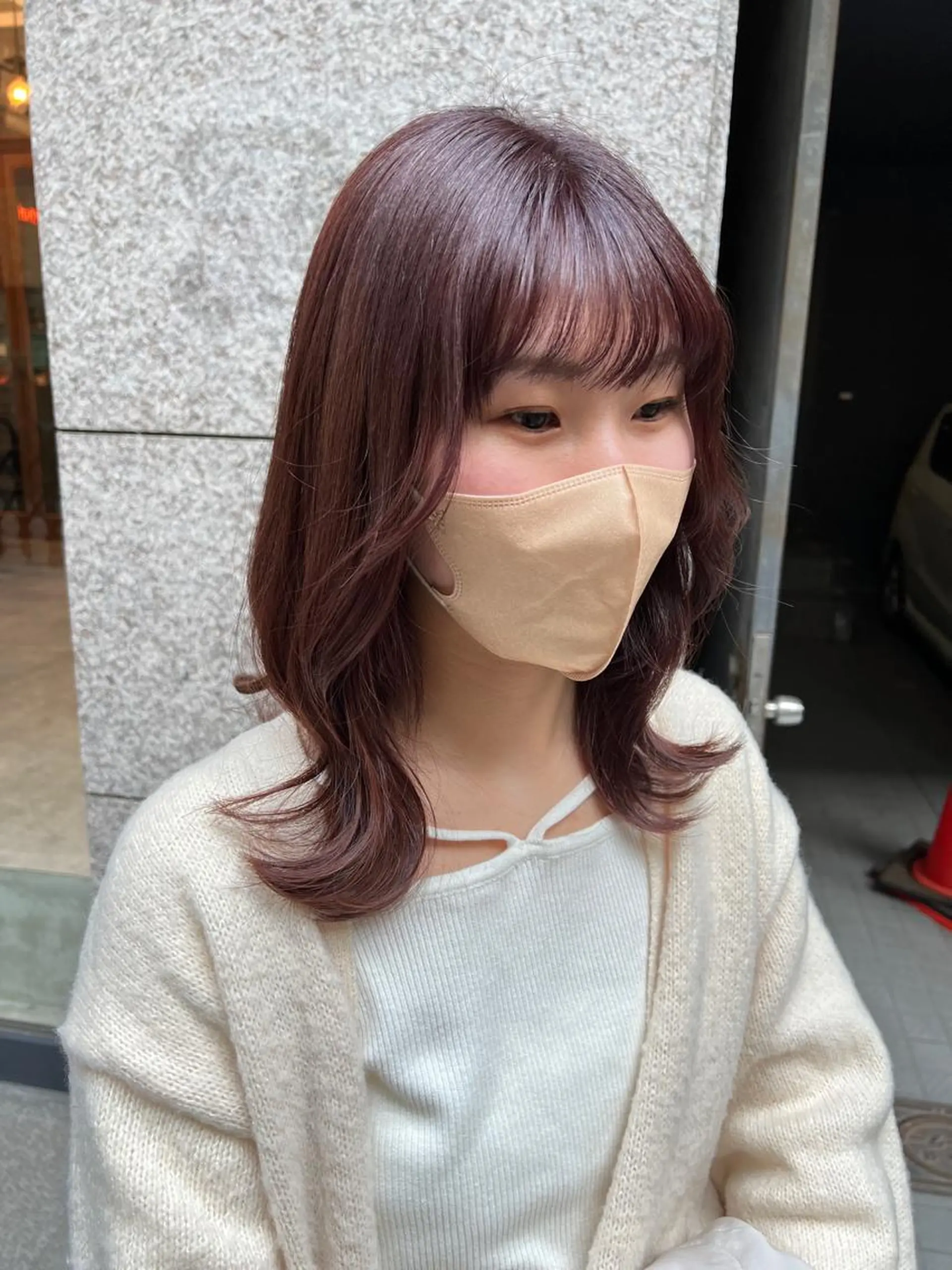 ロング カラー ラベンダーカラー ノイシキ サキのヘアスタイル
