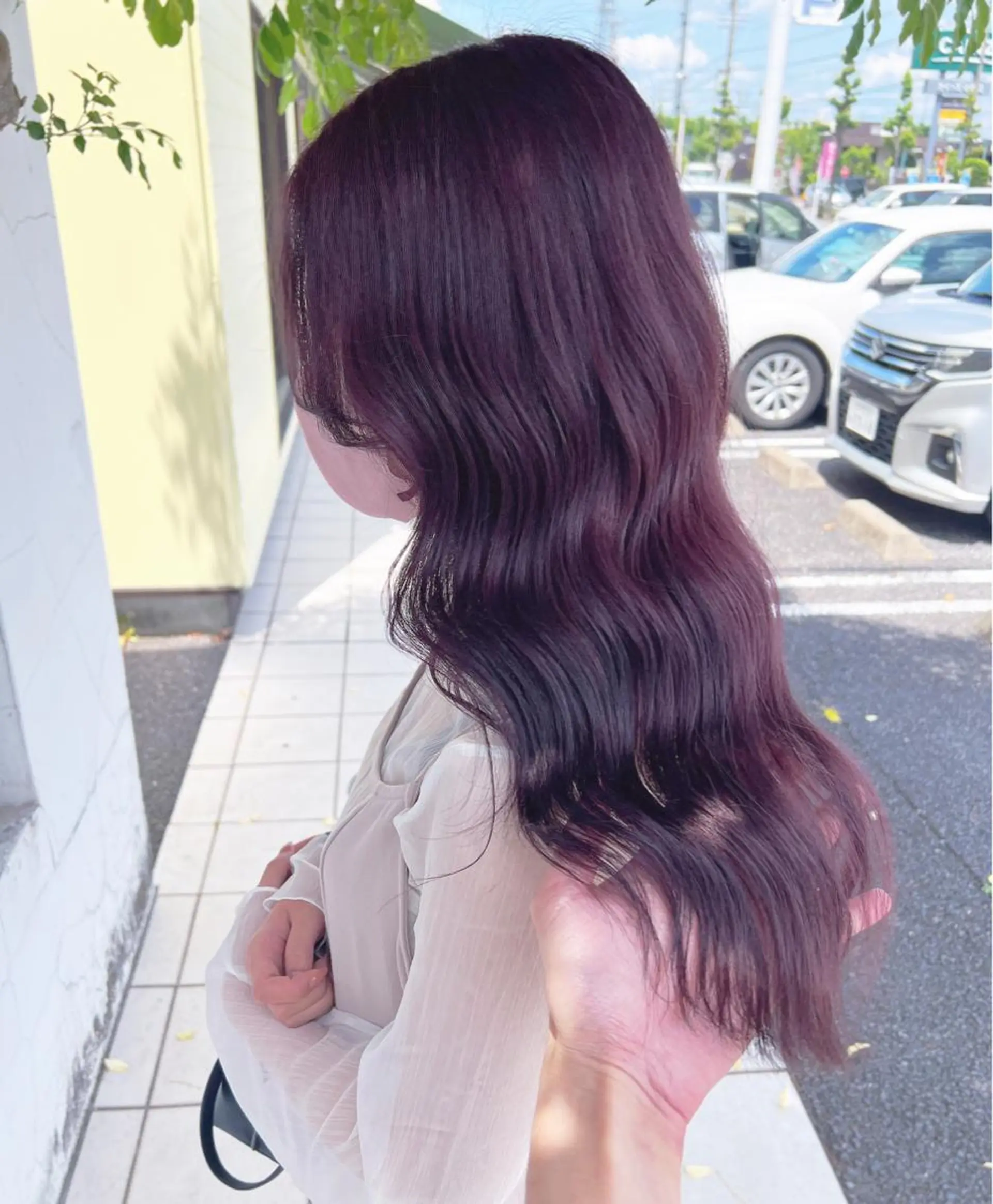 セミロング ピンクラベンダー ヘアカラー 具志 正太のヘアスタイル