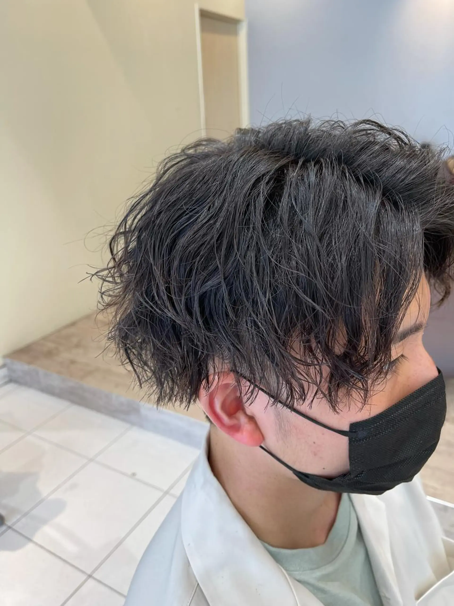 ショート パーマ メンズ カット パーマ トリートメント 前原 正弥のヘアスタイル