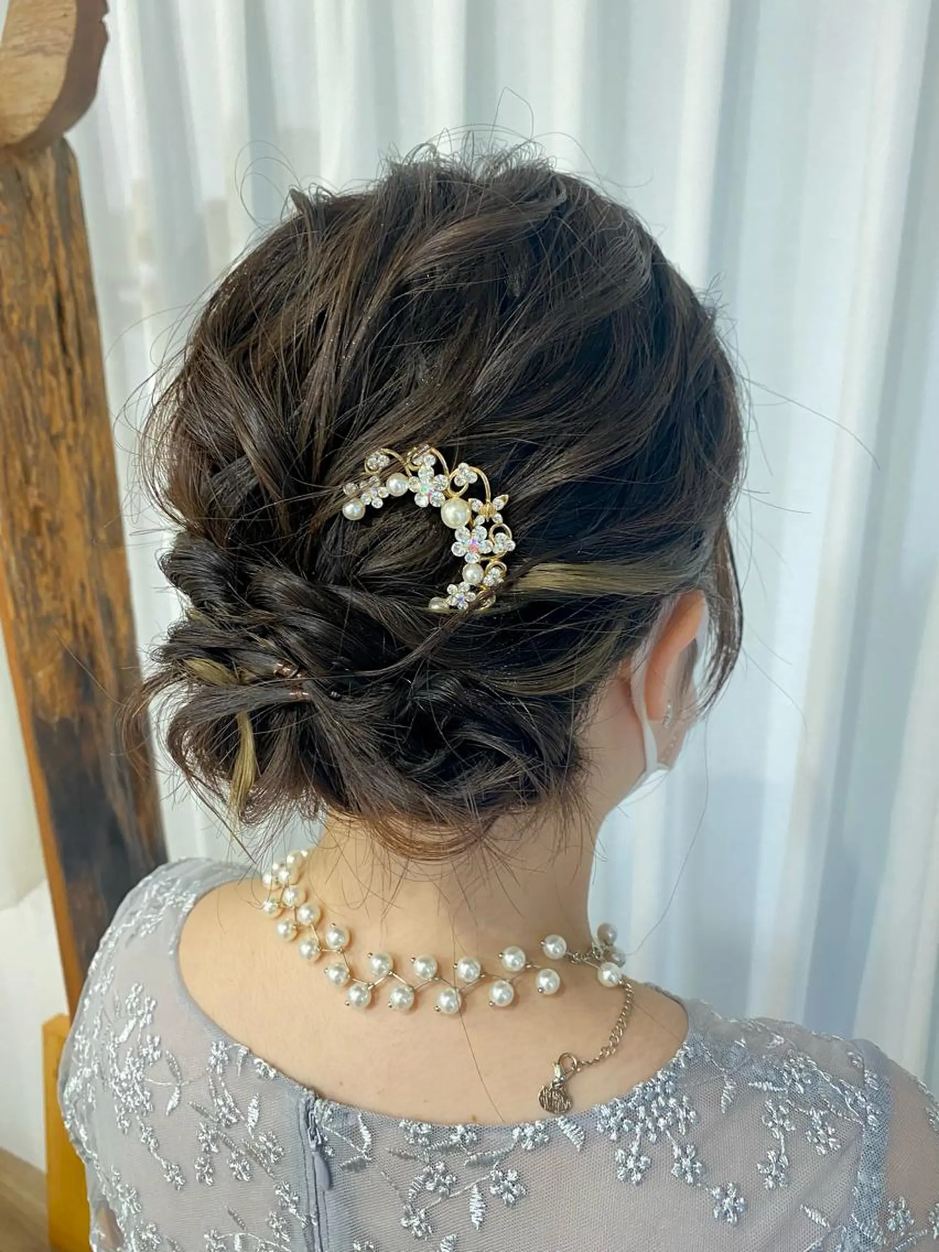 ミディアム ヘアアレンジ ヘアセット ZAZA YUKAのマツエク・マツパデザイン