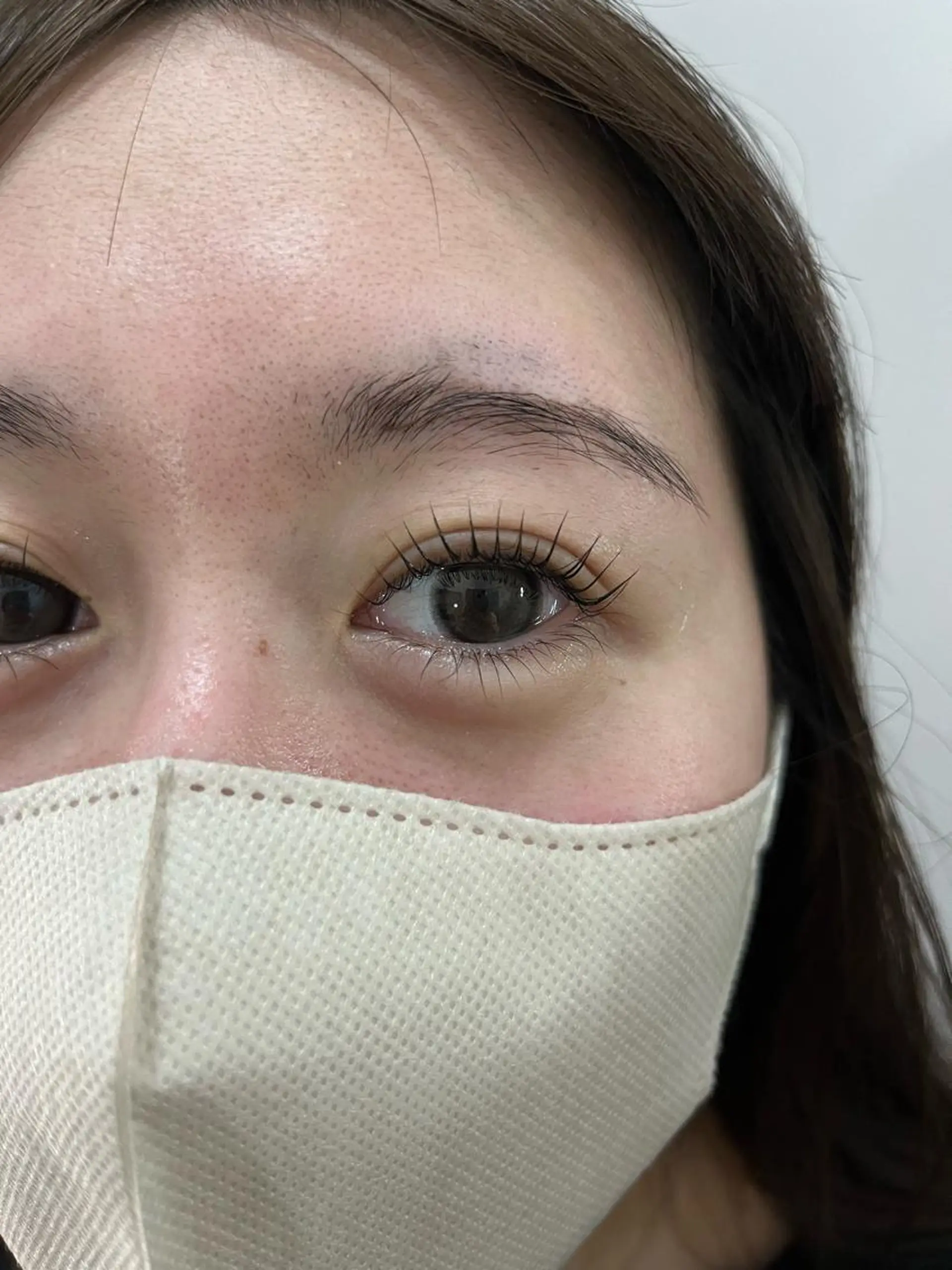 マツエク・マツパ パリジェンヌラッシュリフト まつげパーマ 一重×まつ毛パーマ ワンホンマツエク マツパ ブリーチなしカラー ダブルカラーエクステのヘアスタイル