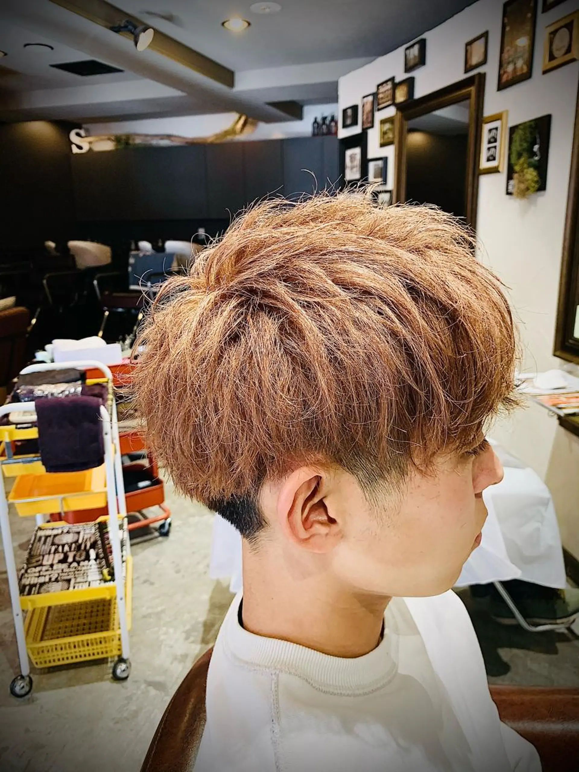 カラー メンズ ベージュカラー ミルクティーベージュ カット ヘアカラー トリートメント familiar BOND所属・佐々木陸斗 ショート&メンズのヘアスタイル