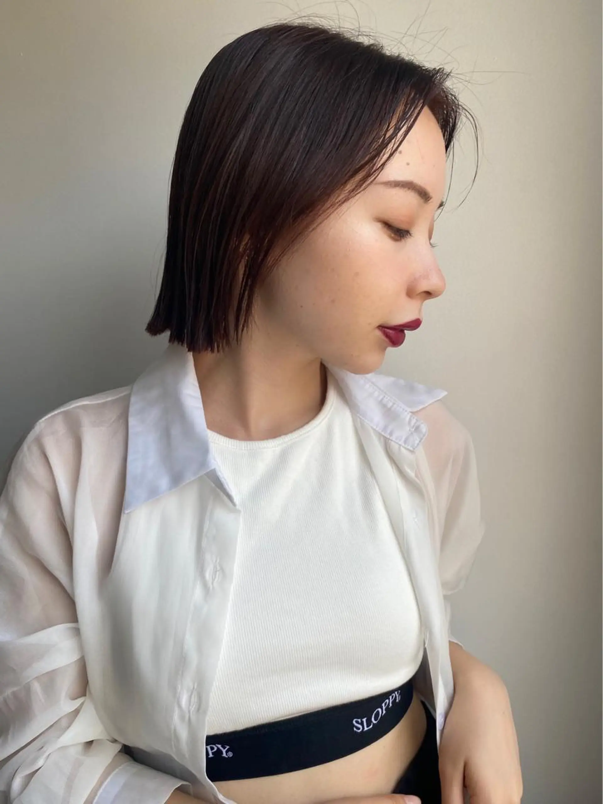 ショート カラー パーマ ショートボブ アディクシーカラー ブリーチ ブロンド ブルーカラー カット ヘアカラー CEINE【セーヌ】 三軒茶屋のヘアスタイル