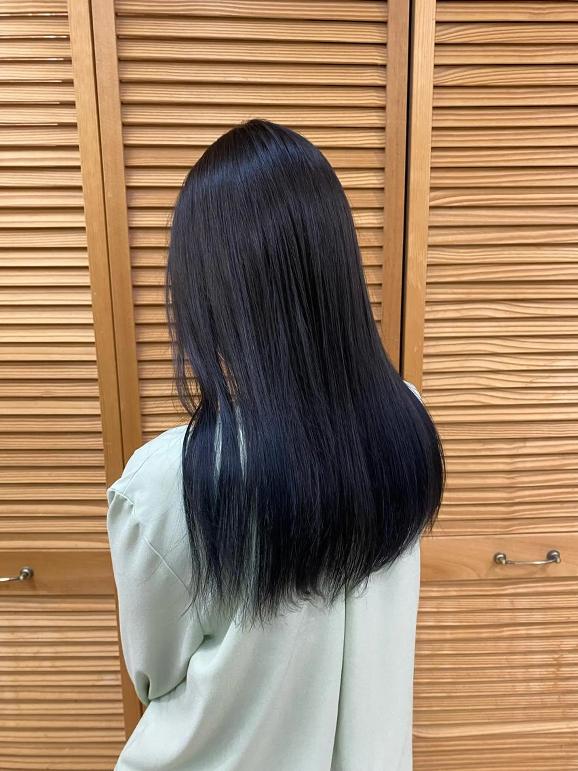 セミロング カラー 黒髪 ブルーカラー ブルーブラック 🌈原宿🥣ケアブリ ーチ🥣平城秀馬🌈のヘアスタイル