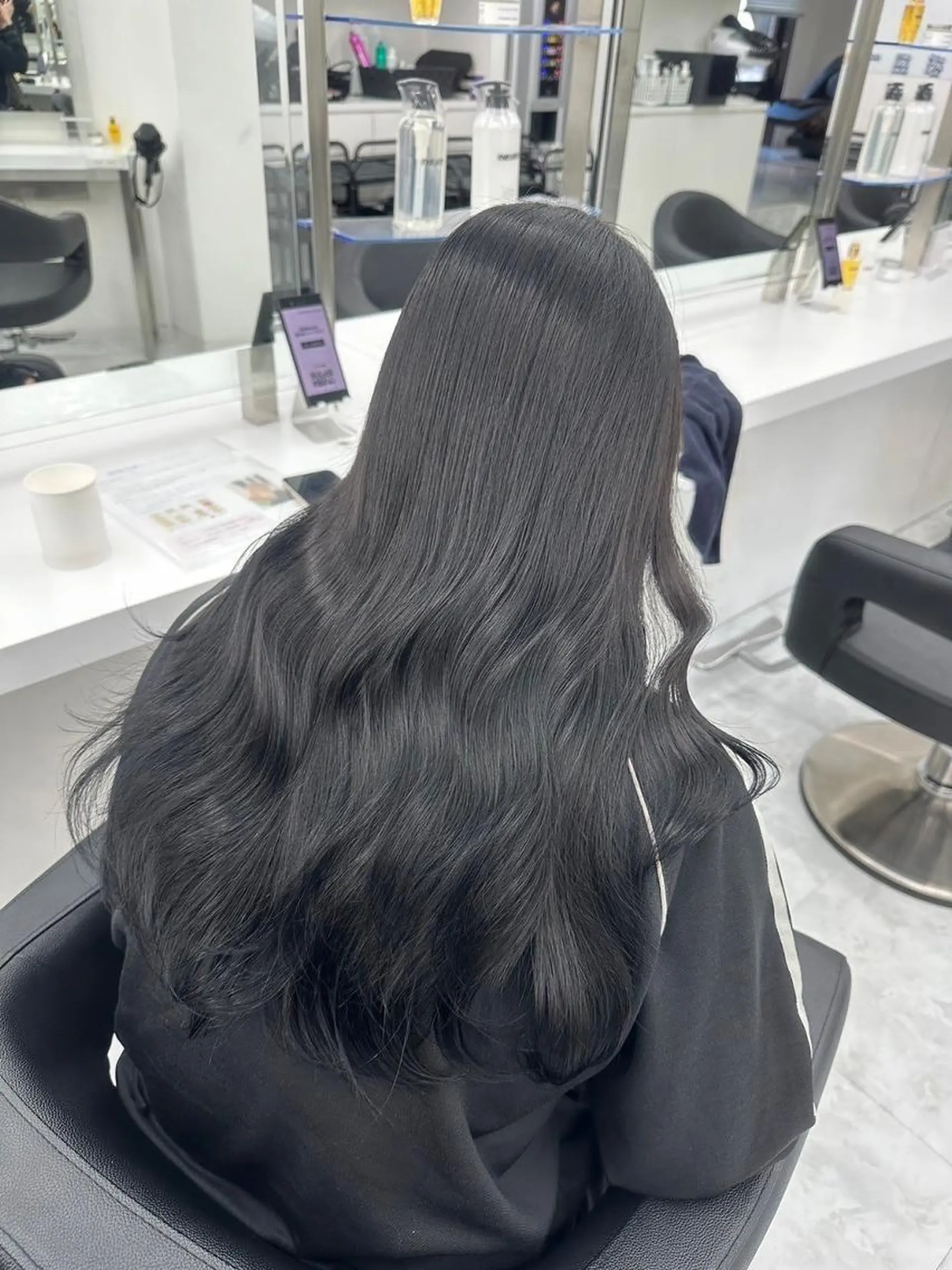 ロング カット パーマ うる艶カラー🍓 モデル募集🍓海音のヘアスタイル