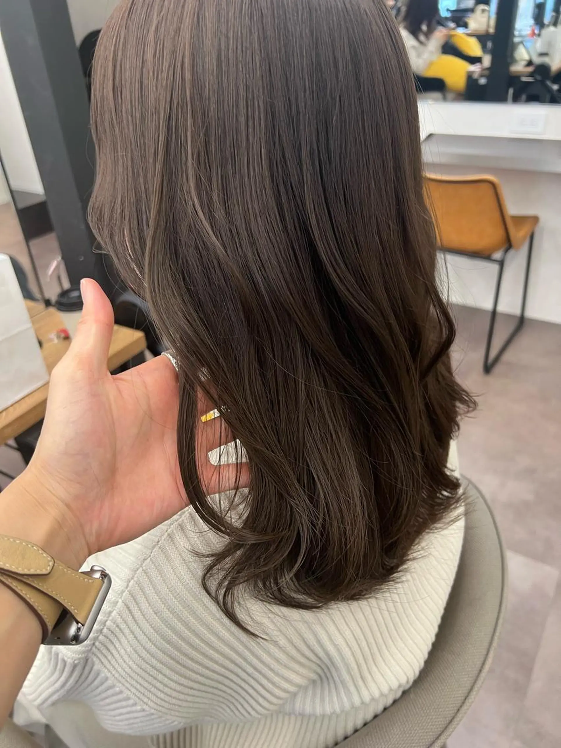 ミディアム カラー パーマ ヘアアレンジ メンズ キッズ ネイル マツエク・マツパ アイブロウ 🎀暖色/ピンク/レ イヤー🎀maiのヘアスタイル