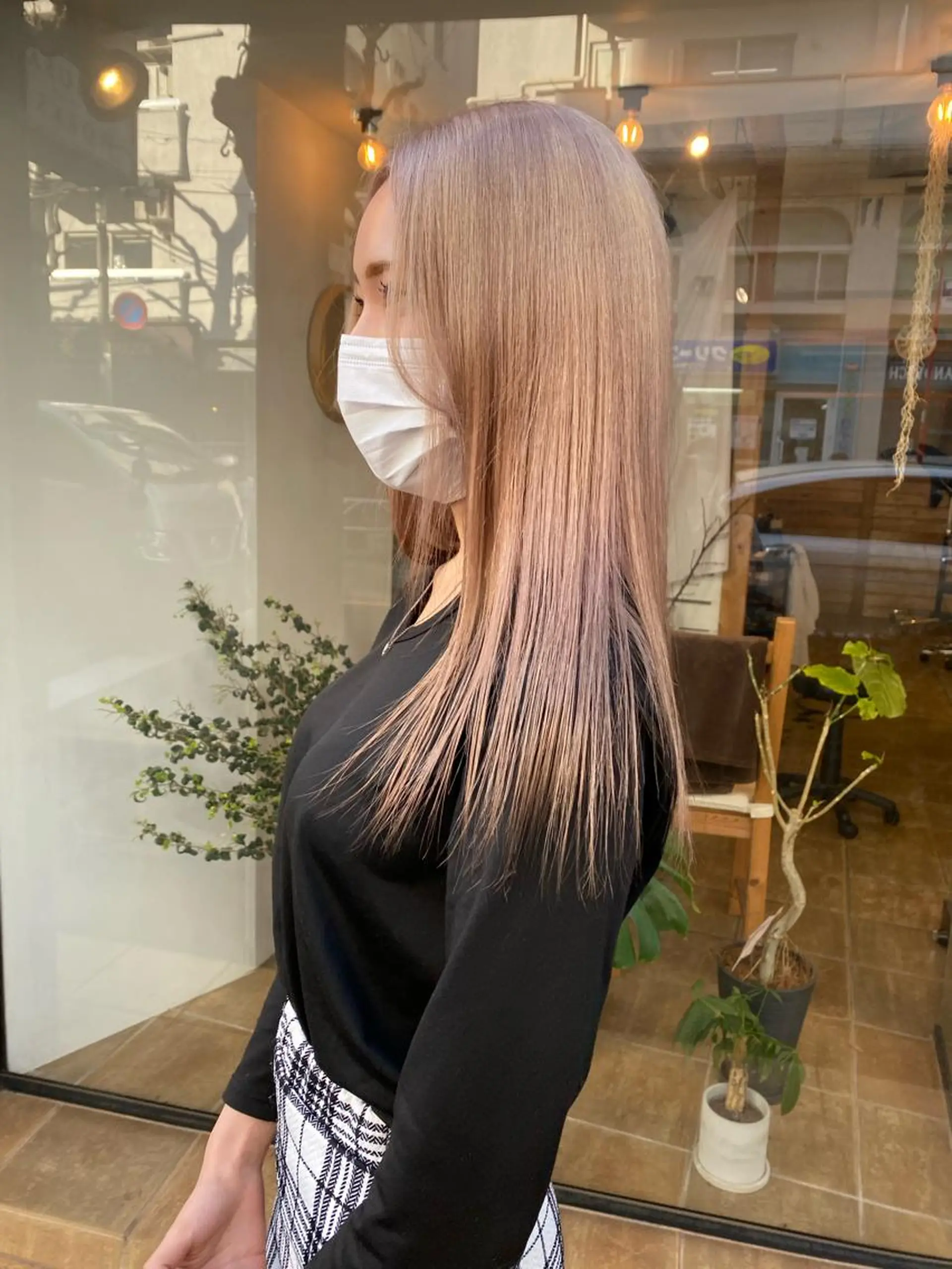 セミロング カラー 韓国ヘア♡レイヤー AYAのヘアスタイル