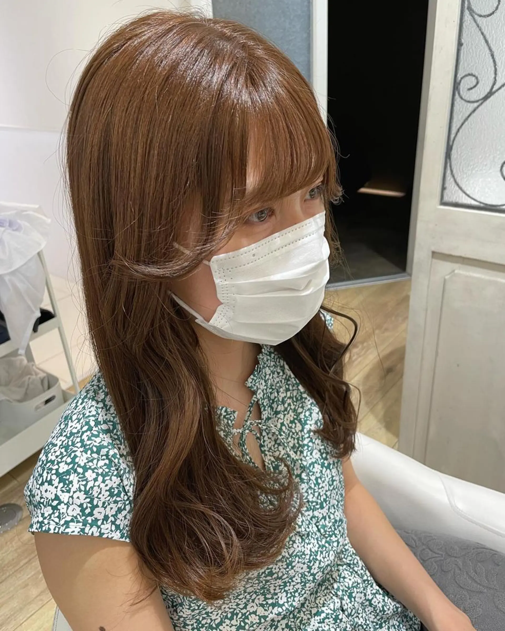 ミディアム カラー パーマ ヘアアレンジ メンズ キッズ ネイル マツエク・マツパ 子どものヘアアレンジ ベージュカラー ブラウンカラー カラーマツエク ブラウン 🫧垢抜けヘア🫧 SHIORIのヘアスタイル