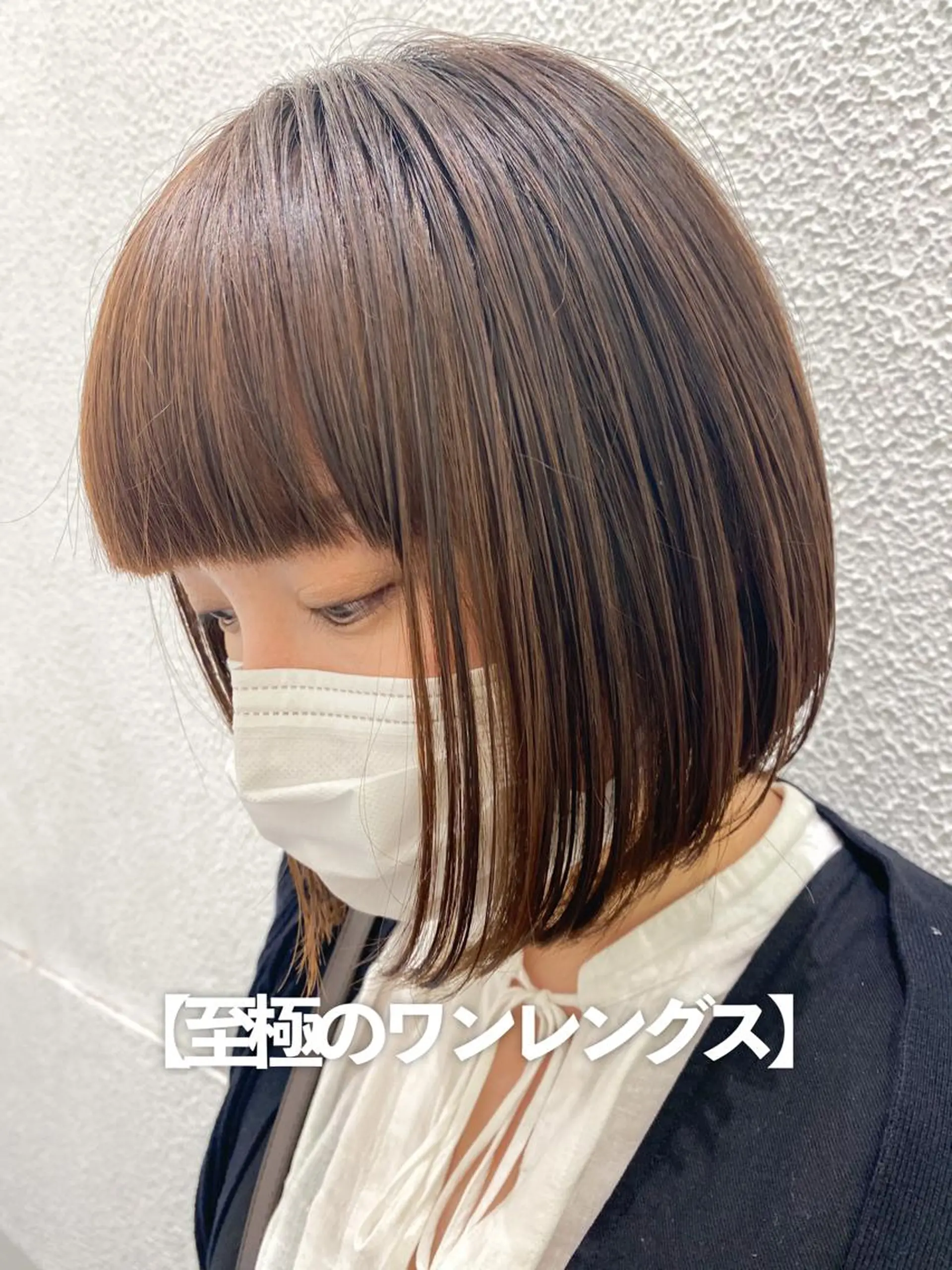 ショート ワンレンボブ ボブ ウエモト　タク ショート/レイヤーのヘアスタイル