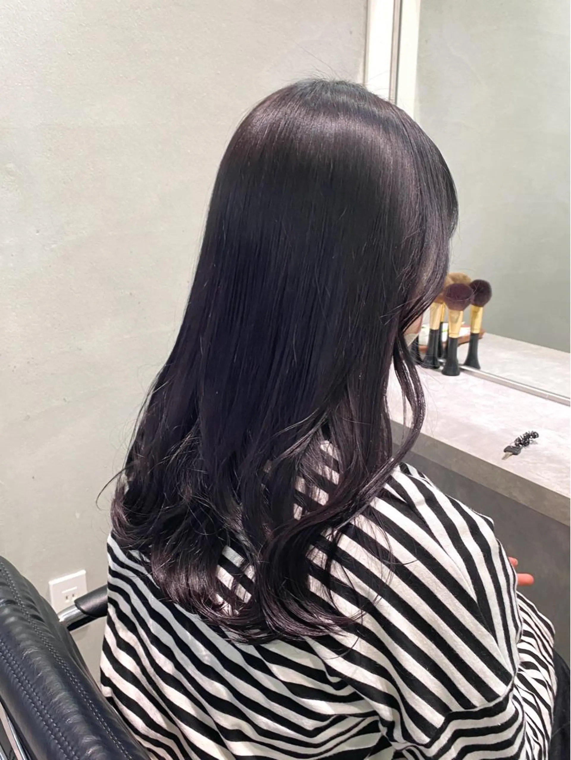 セミロング パープルカラー とびまつ /ショート/脱白髪染のヘアスタイル