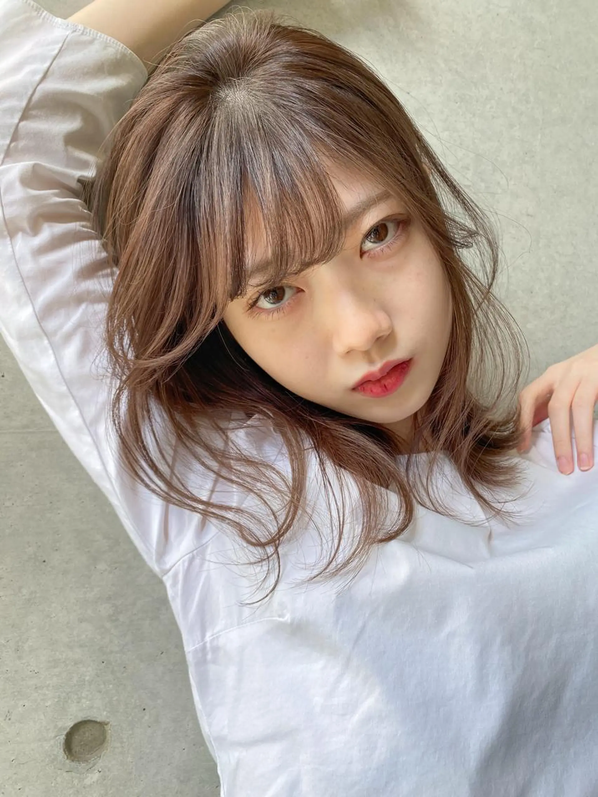 ミディアム カット ヘアカラー トリートメント nessヤマサキ リュウタのヘアスタイル