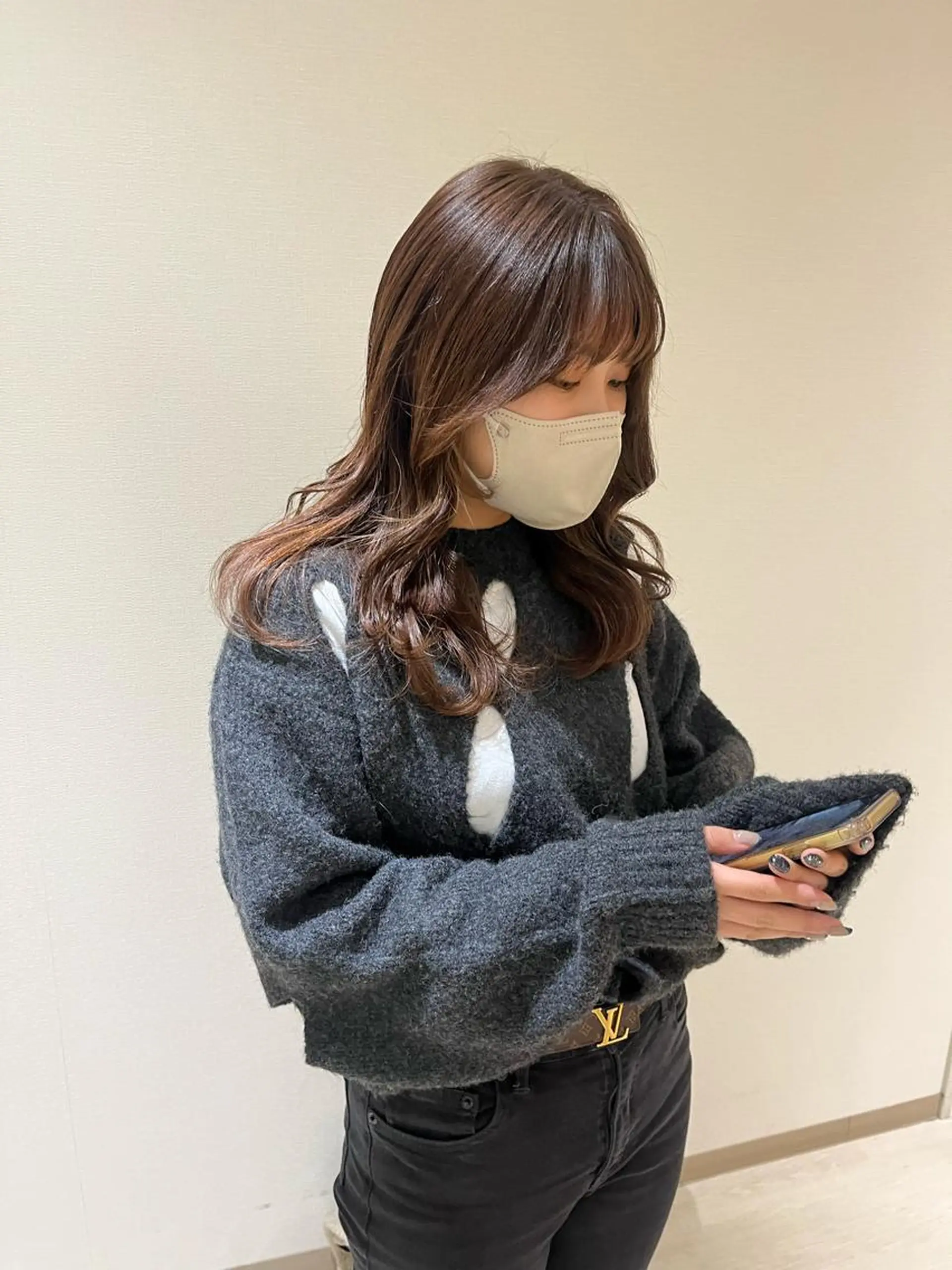 セミロング 顔周りカット 鳳／美容室 chinaのヘアスタイル