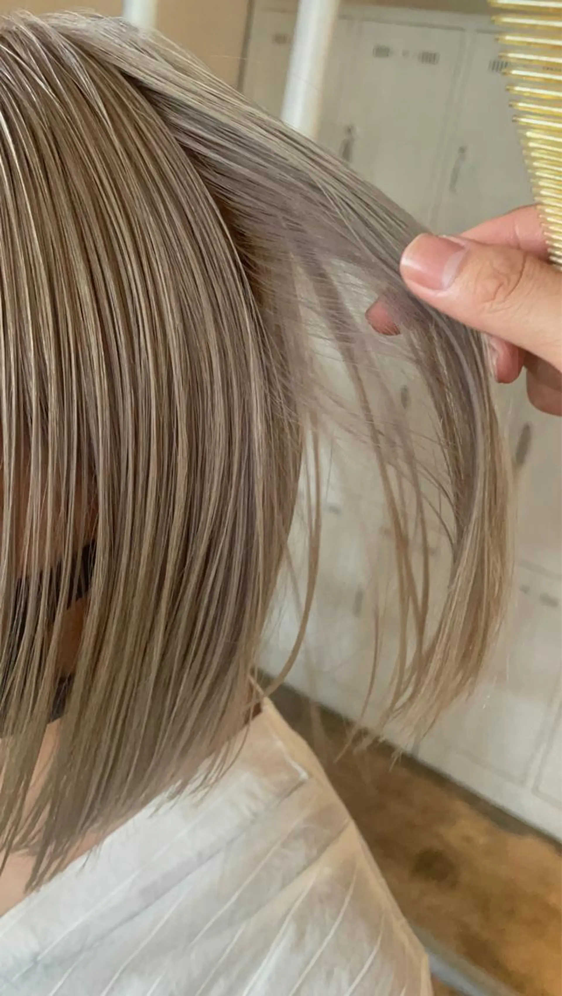 ショート カラー ボブ 実力派スタイリストの 完全無料パーマのヘアスタイル