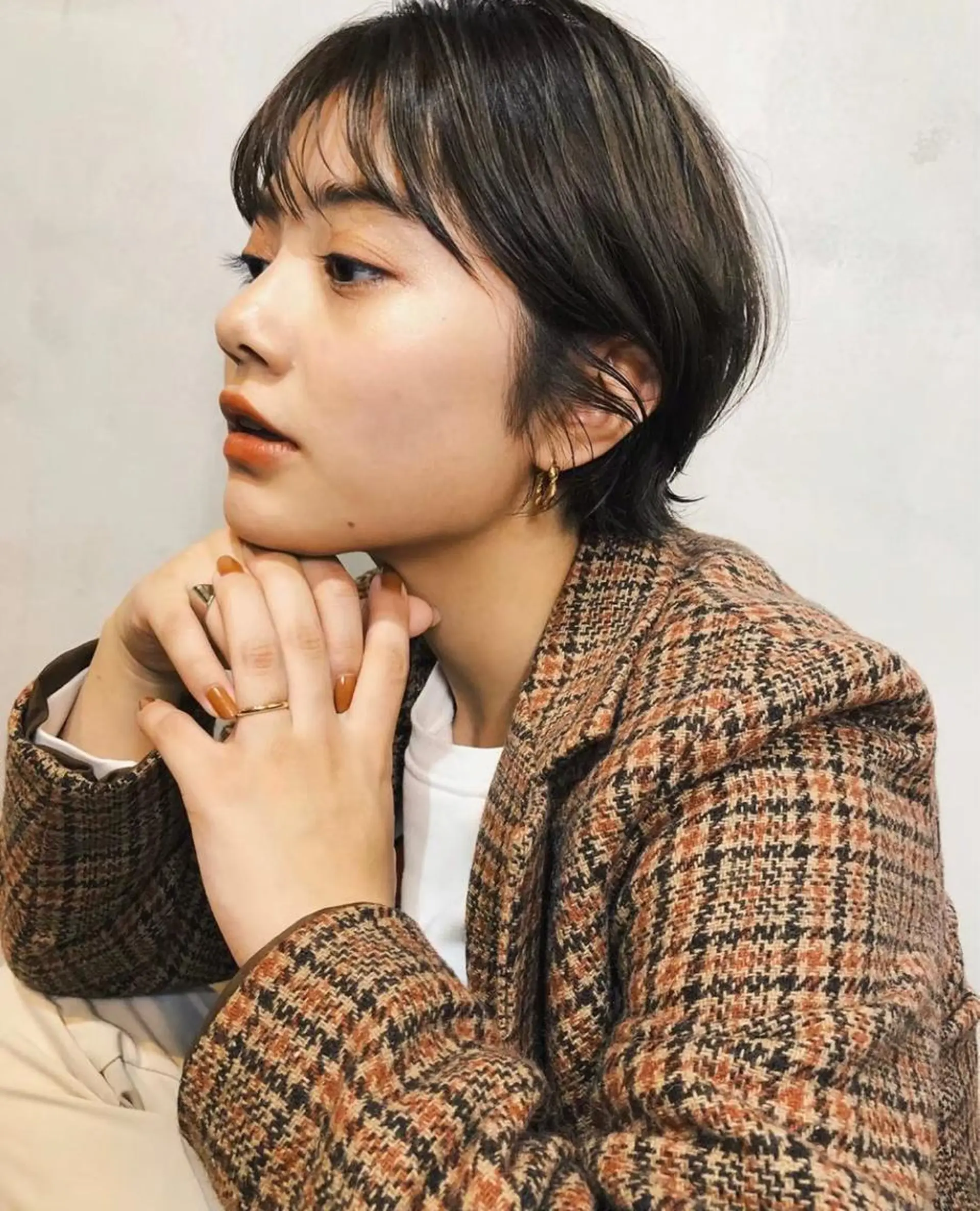 ショート カラー ヘアアレンジ 原宿レイヤーカット 渋谷【山本喜熙】のヘアスタイル