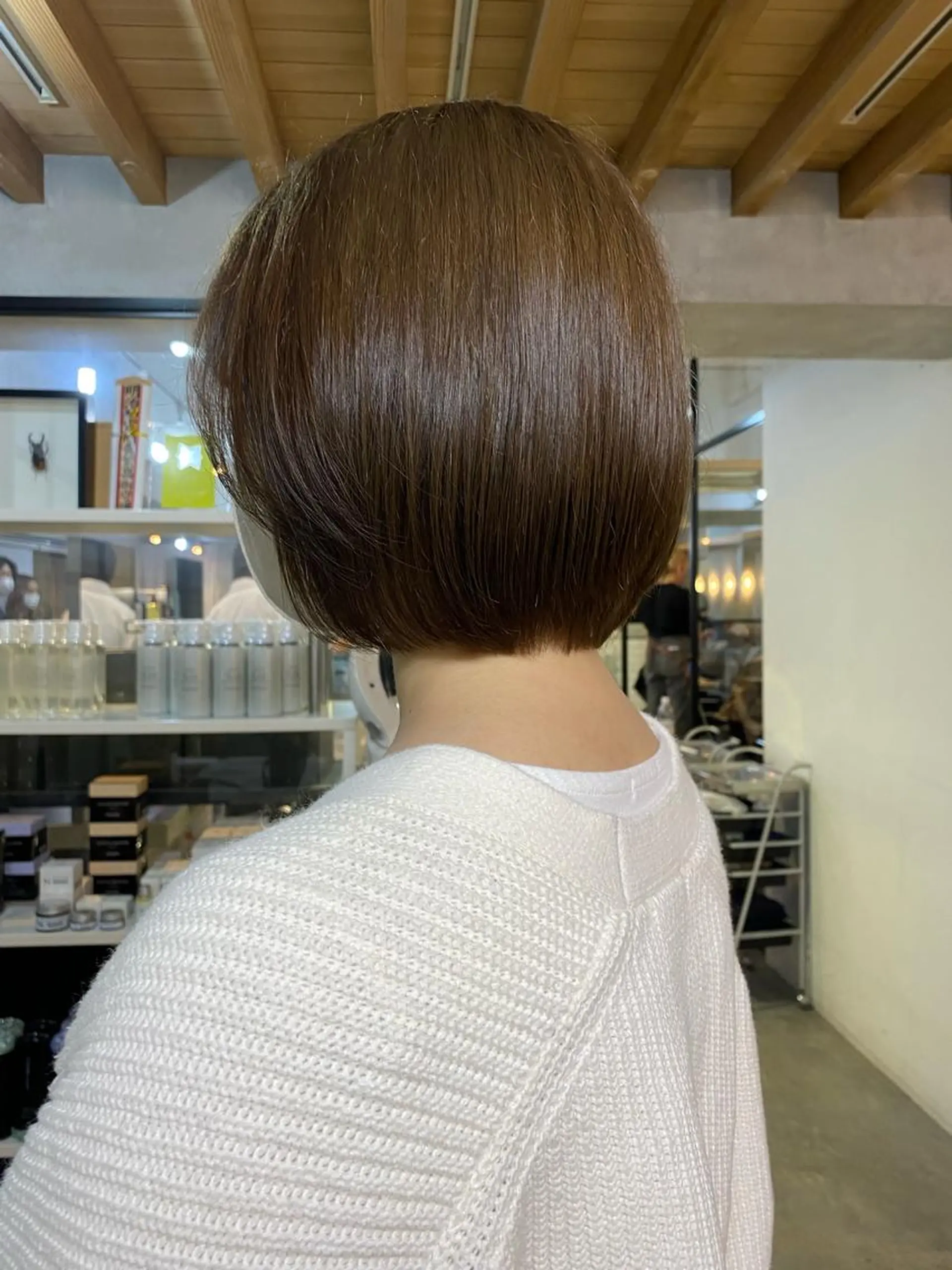 ショート ヘアアレンジ SAKURA表参道所属・切りっぱなしボブ/ デザインカラー店長のヘアスタイル