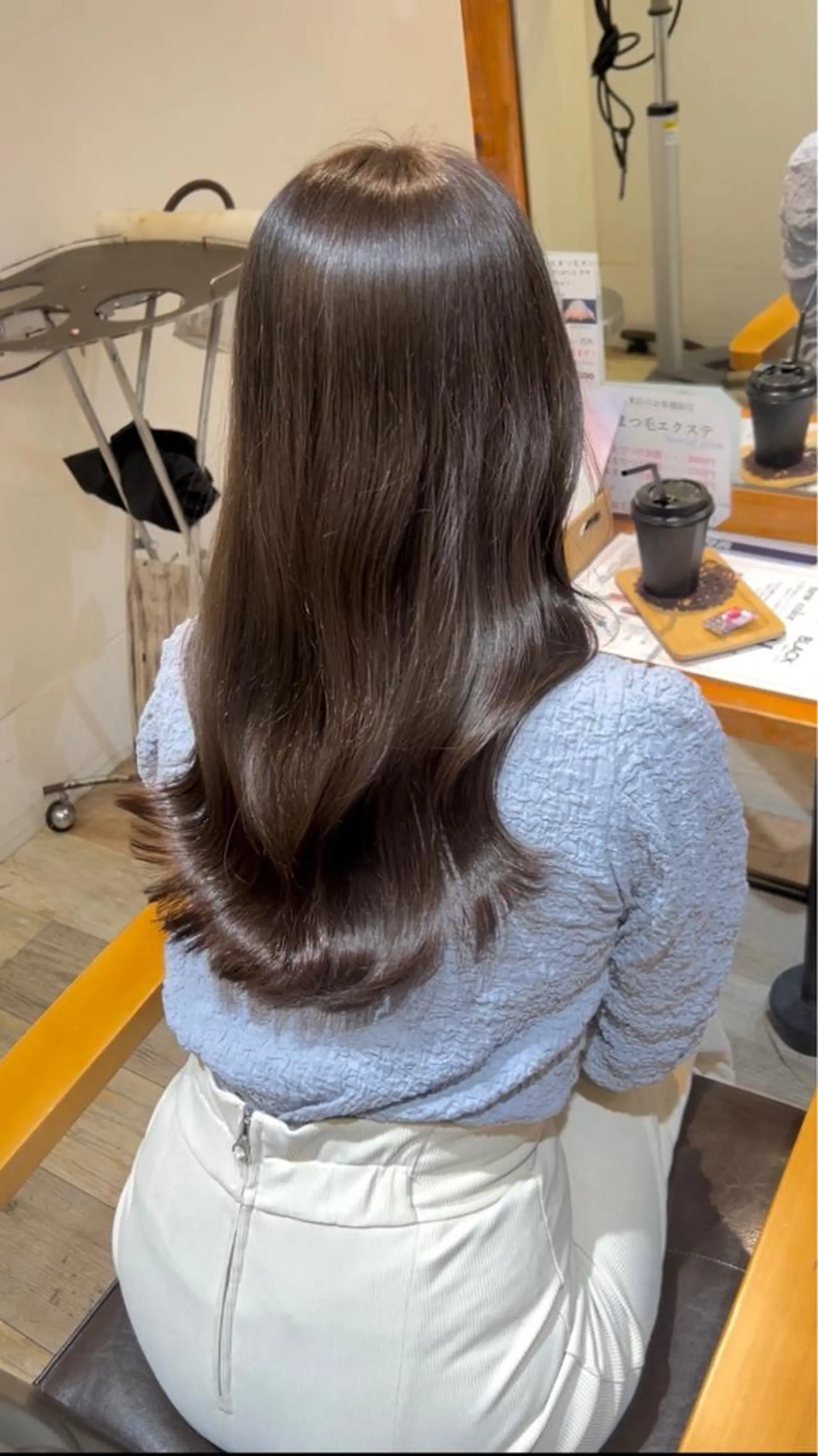 ロング カラー カット ヘアカラー トリートメント 韓国風・ブリーチなし あり•エクステ・後藤のヘアスタイル