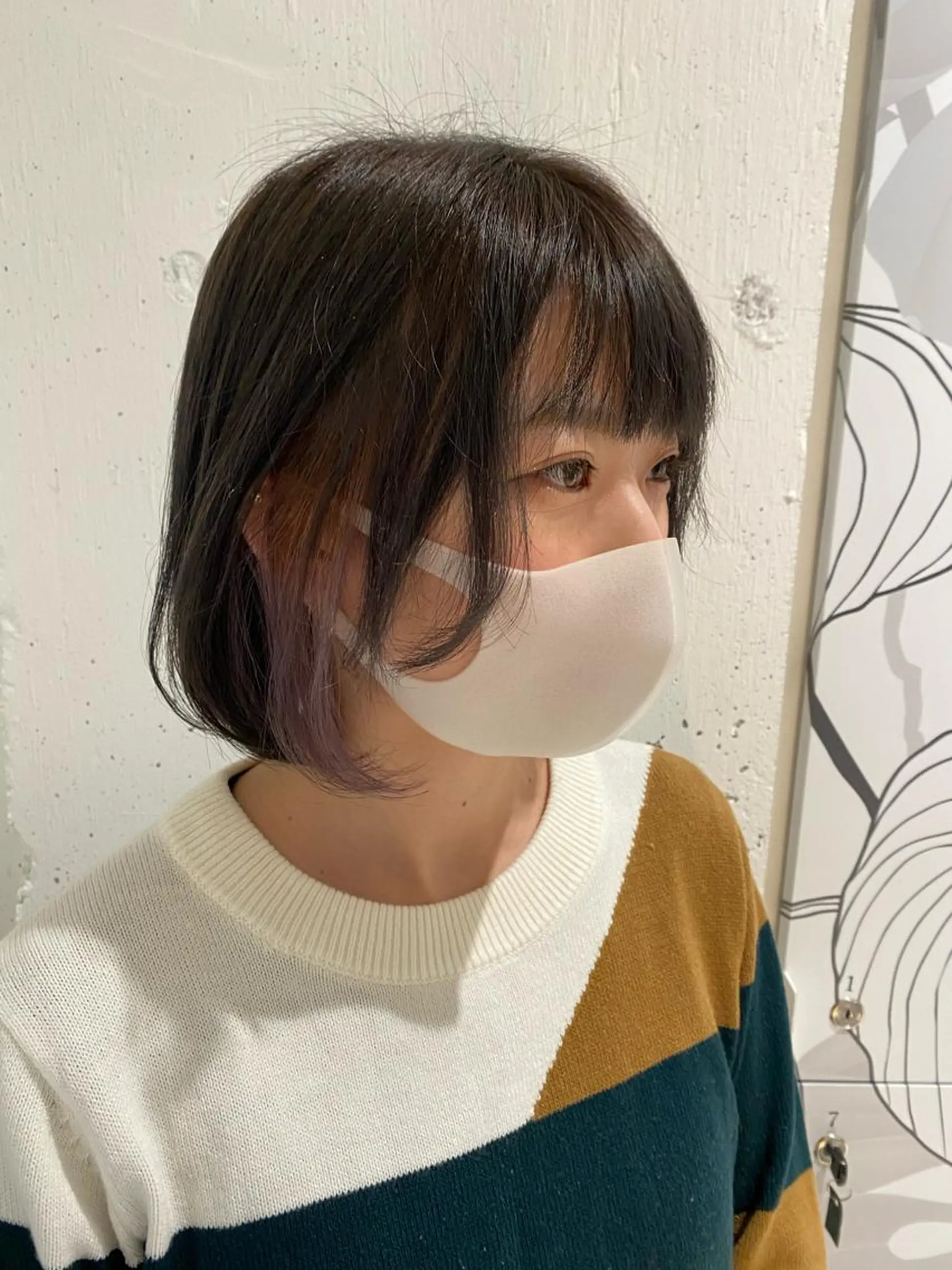 ショート カラー ヘアカラー トリートメント ヘアセット ナチュラル/韓国💎 haruka 💎のヘアスタイル