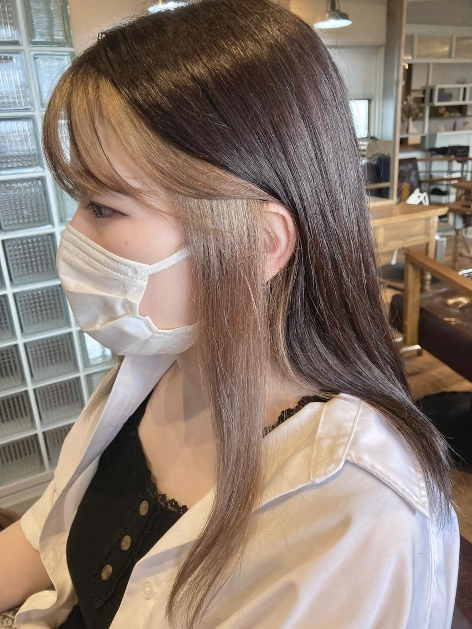 ロング ミストバング タカツド ユウキのヘアスタイル