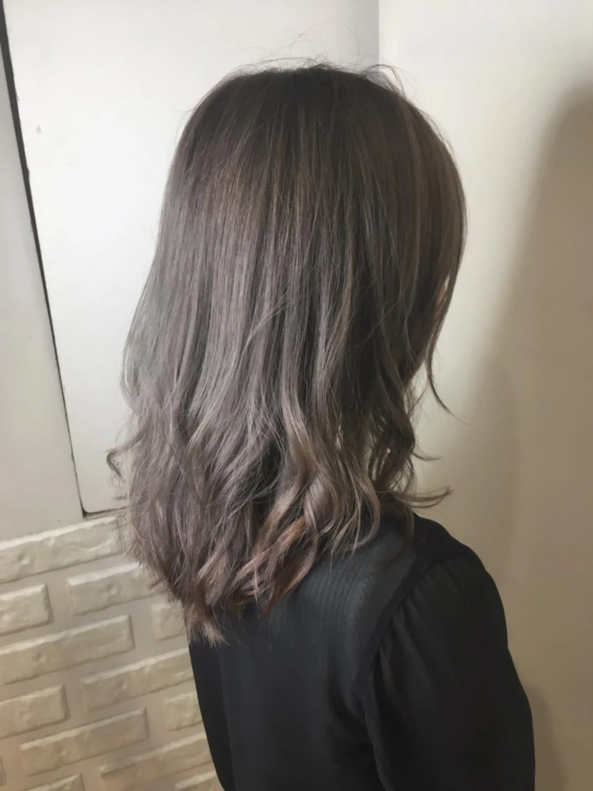 ロング カラー ダブルカラー 外国人風カラー 農添 杏のヘアスタイル