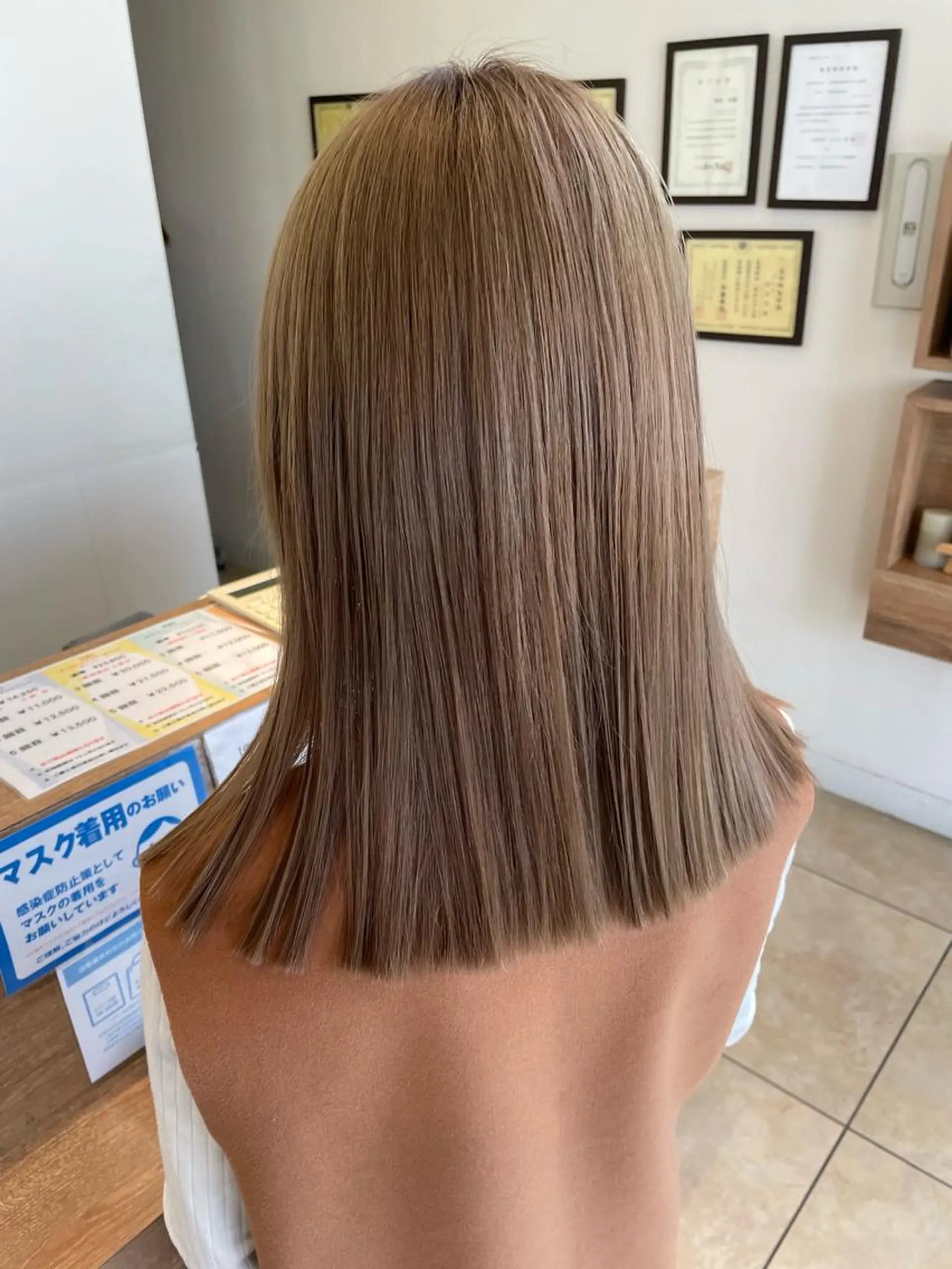 セミロング カラー ヘアアレンジ カット ヘアカラー トリートメント 7月末まで予約可能/ ヤマモト モエのヘアスタイル