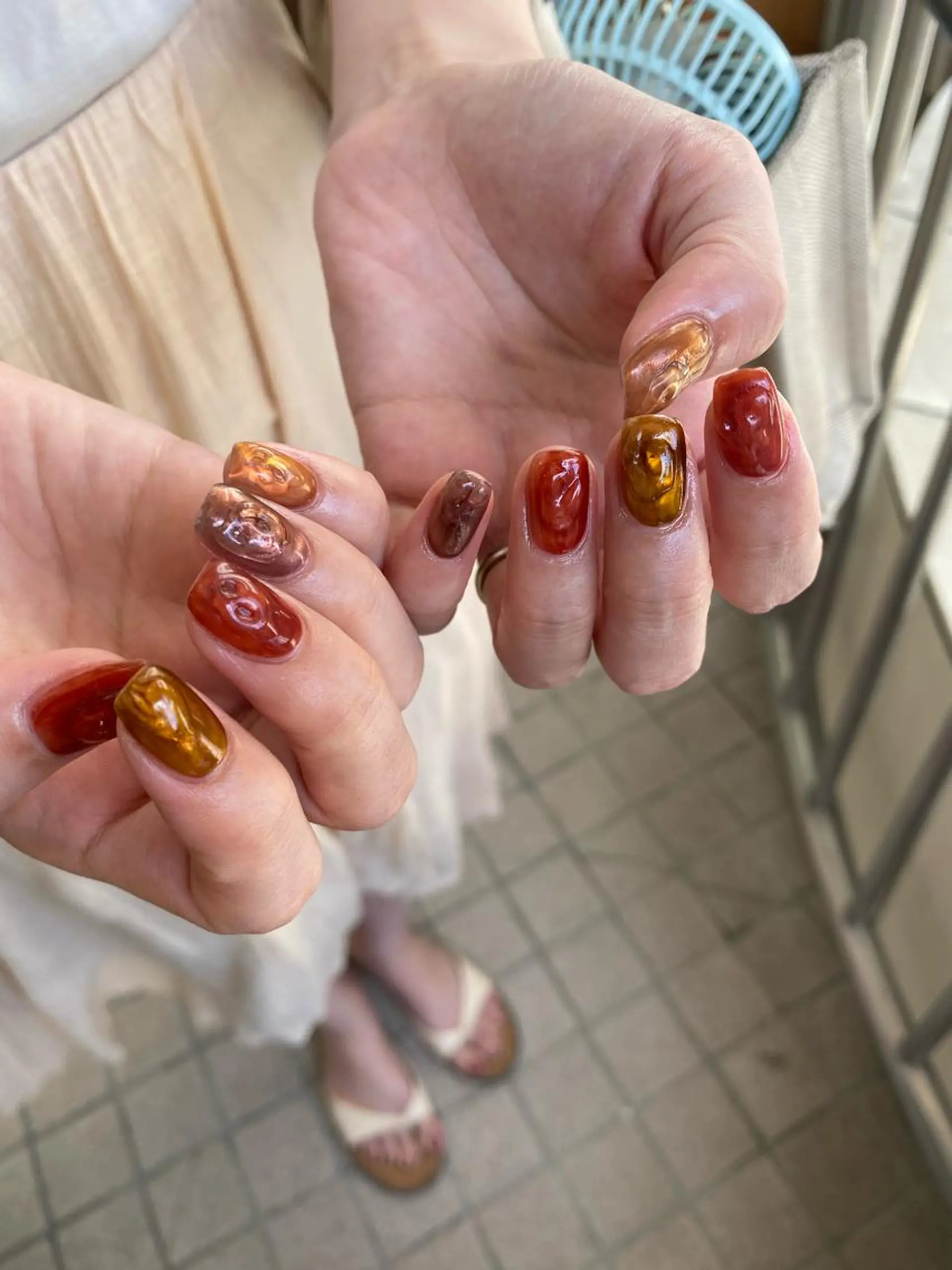 ネイル 氷ネイル・うるうるネイル ハンドネイル nable.所属・望月 実莉のネイルデザイン