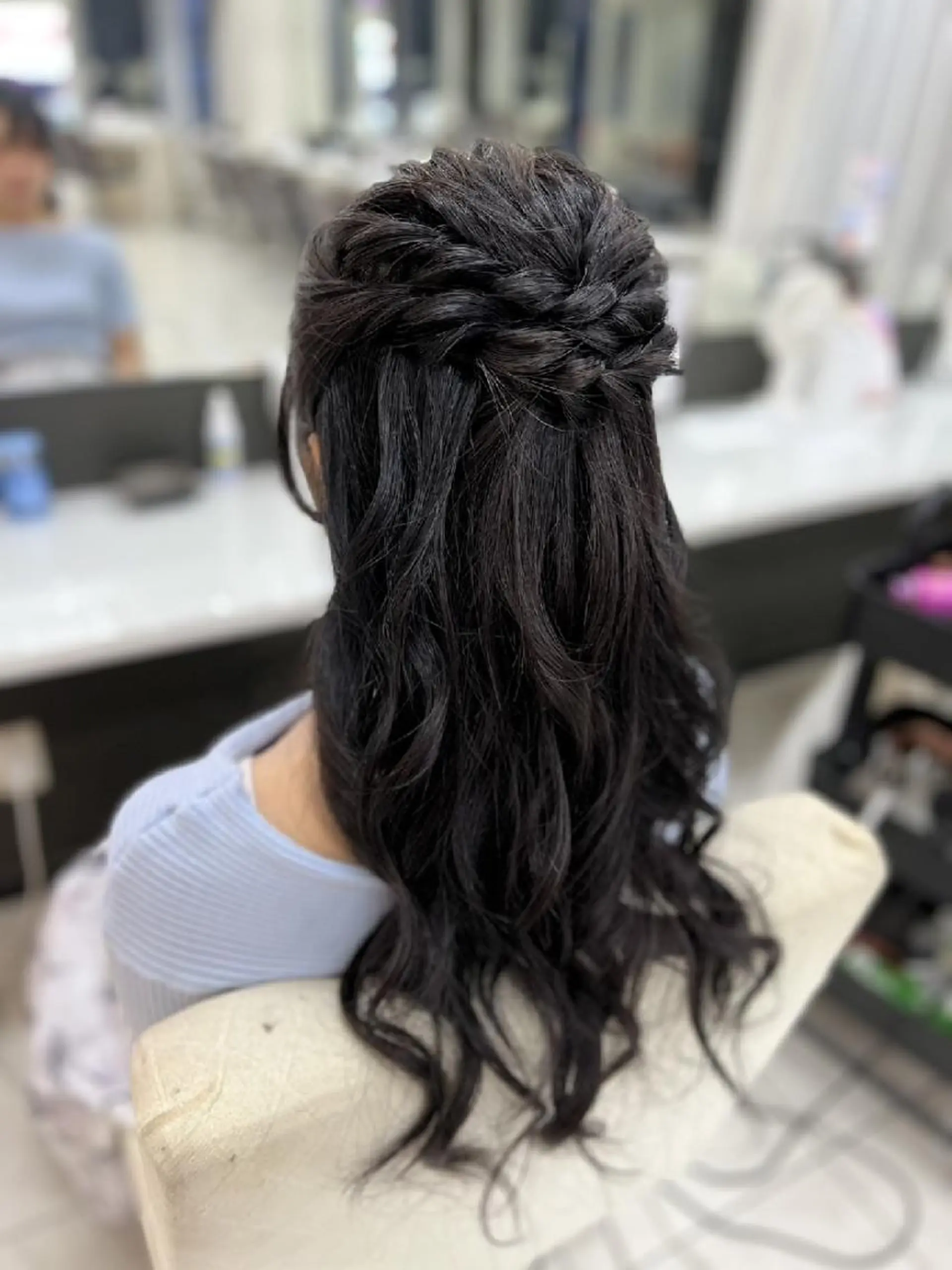 ヘアアレンジ 韓国特化エクステ🟨 エクステのヘアスタイル