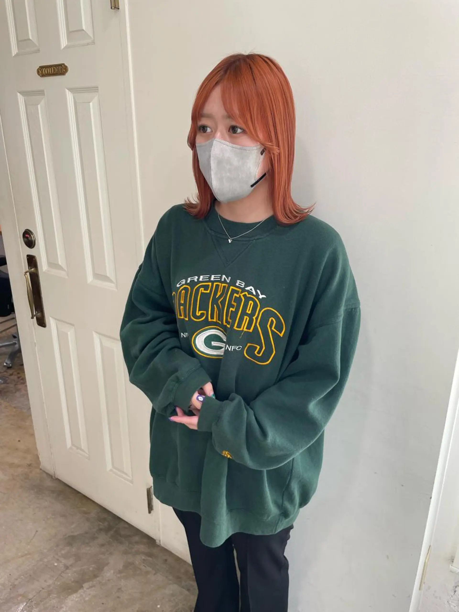 ミディアム カラー ブリーチ オレンジ カット ヘアカラー トリートメント MIOベージュカラー 柔らかいカラーのヘアスタイル
