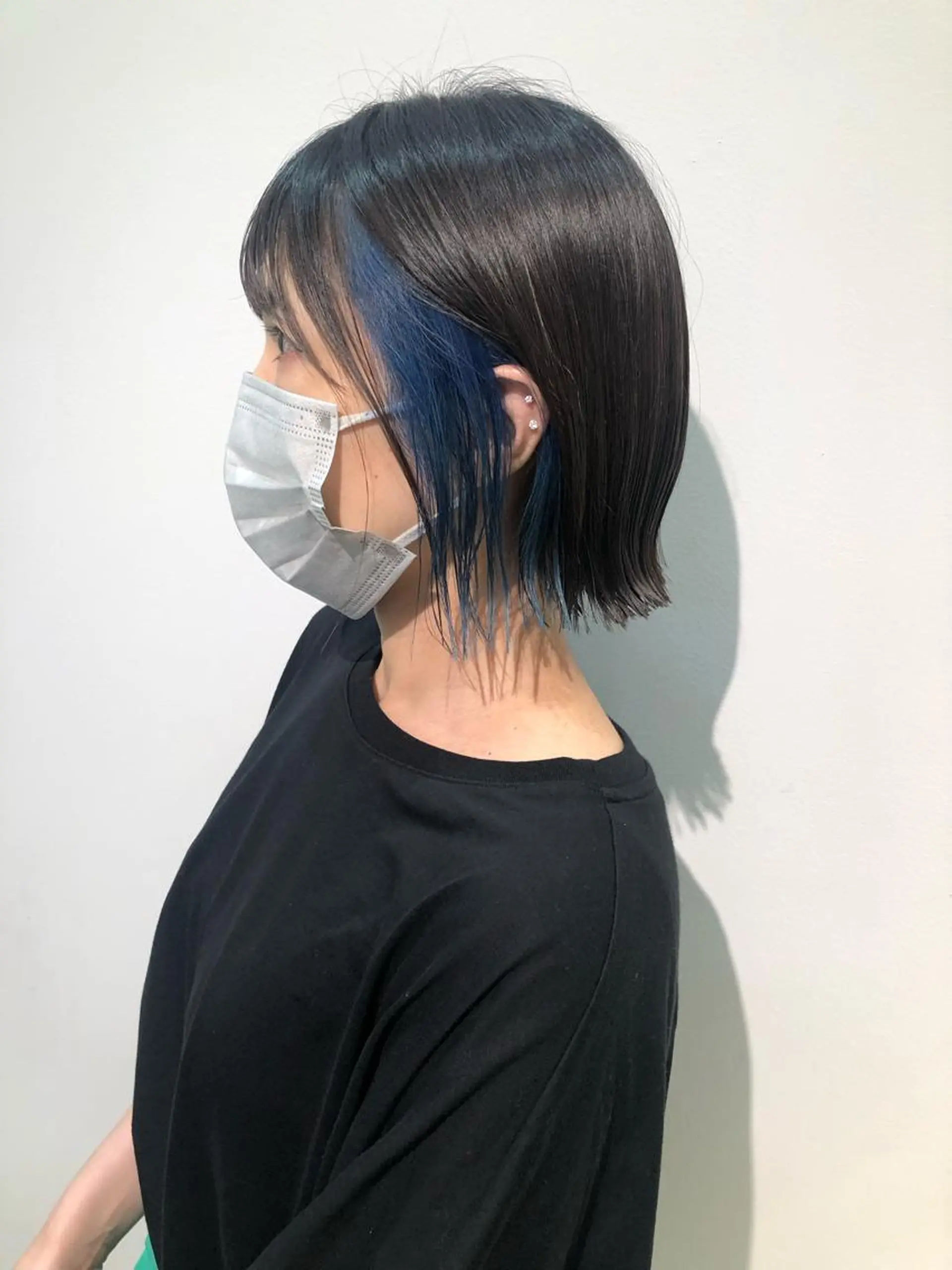 ミディアム カラー ブリーチ ブルーカラー ヘアカラー お顔まわりカット/ 耳ツボジュエリー🍑のその他イメージ