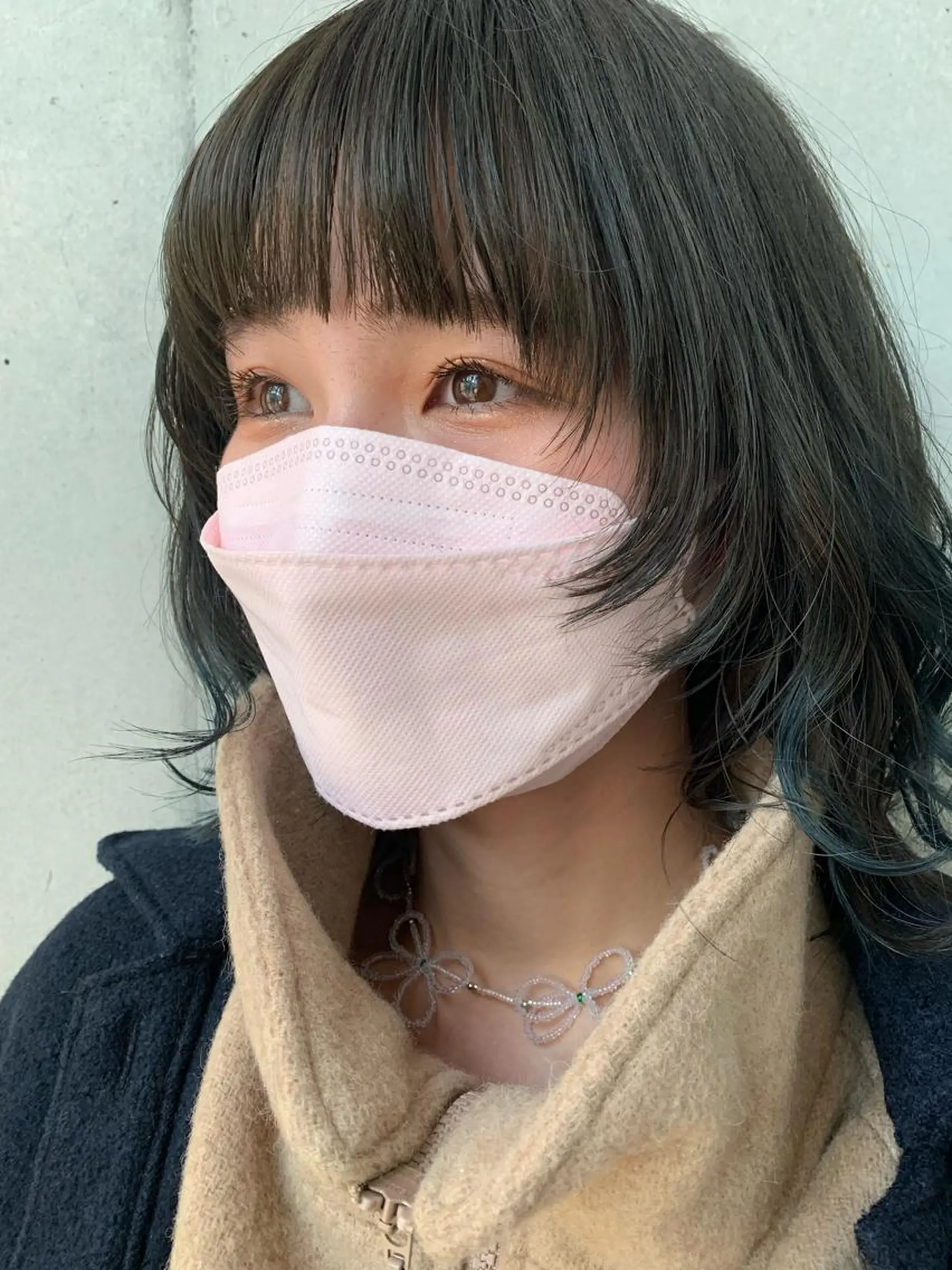 ミディアム ミディアムレイヤー 顔まわりレイヤー 顔周りカット レイヤーカット カット ヘアカラー ブリーチなしWカラー /地毛風/小林凪沙のヘアスタイル
