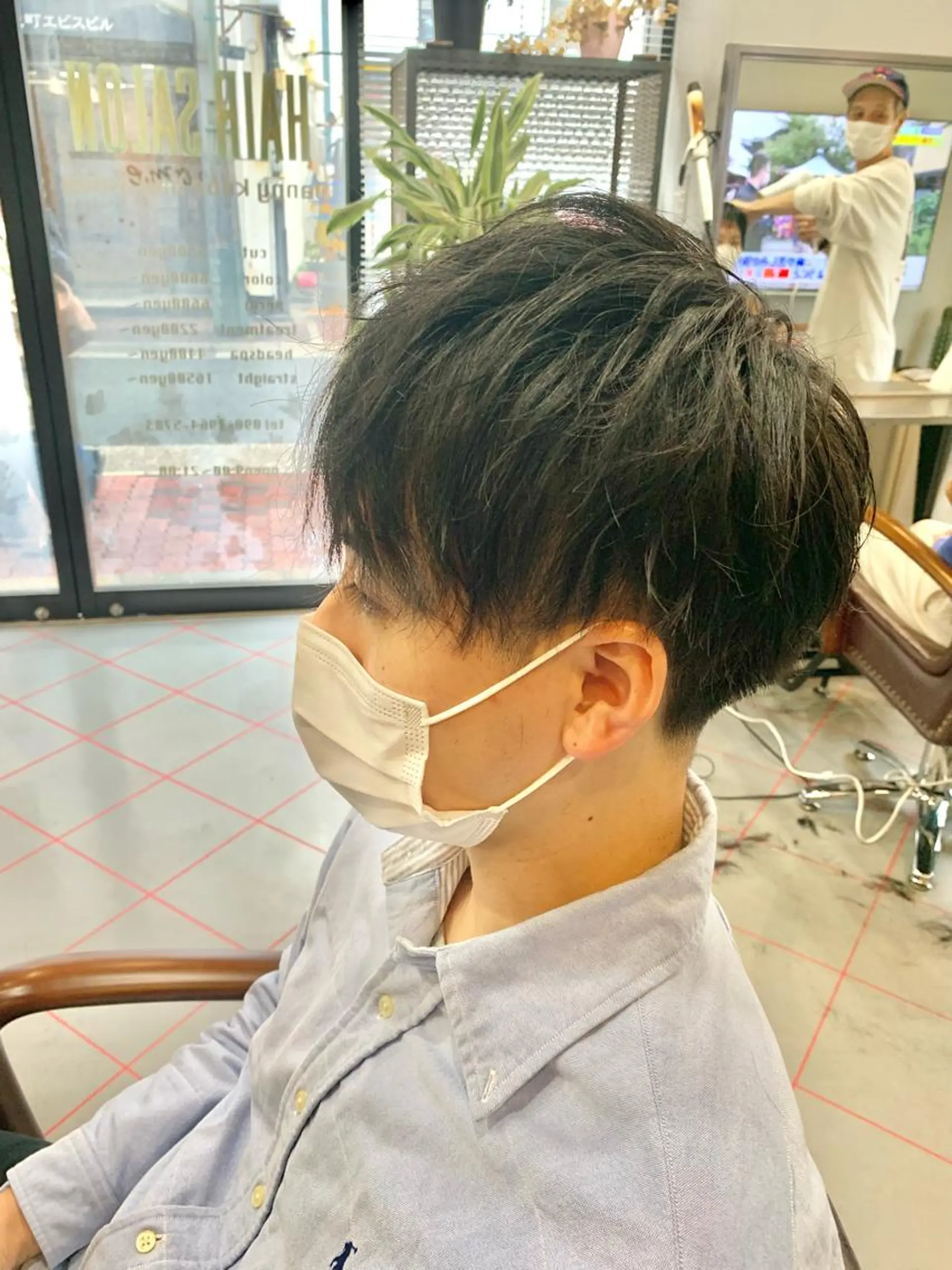 ショート メンズ マッシュ 刈り上げ メンズサロン　アソビ所属・【扱いやすいパーマ】 眞鍋拓己のヘアスタイル