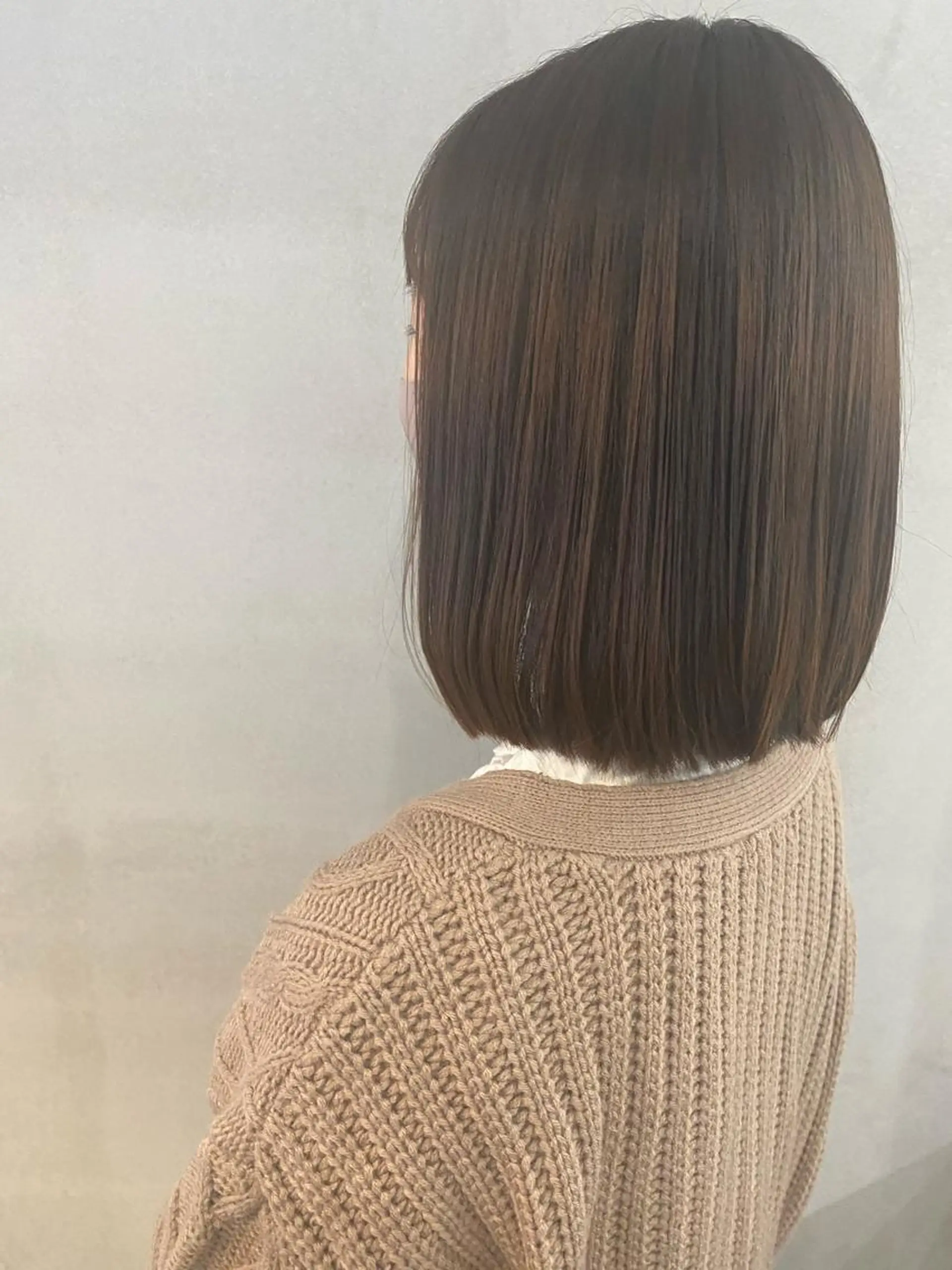 ミディアム ボブ カット ヘアカラー 田村 りなのヘアスタイル