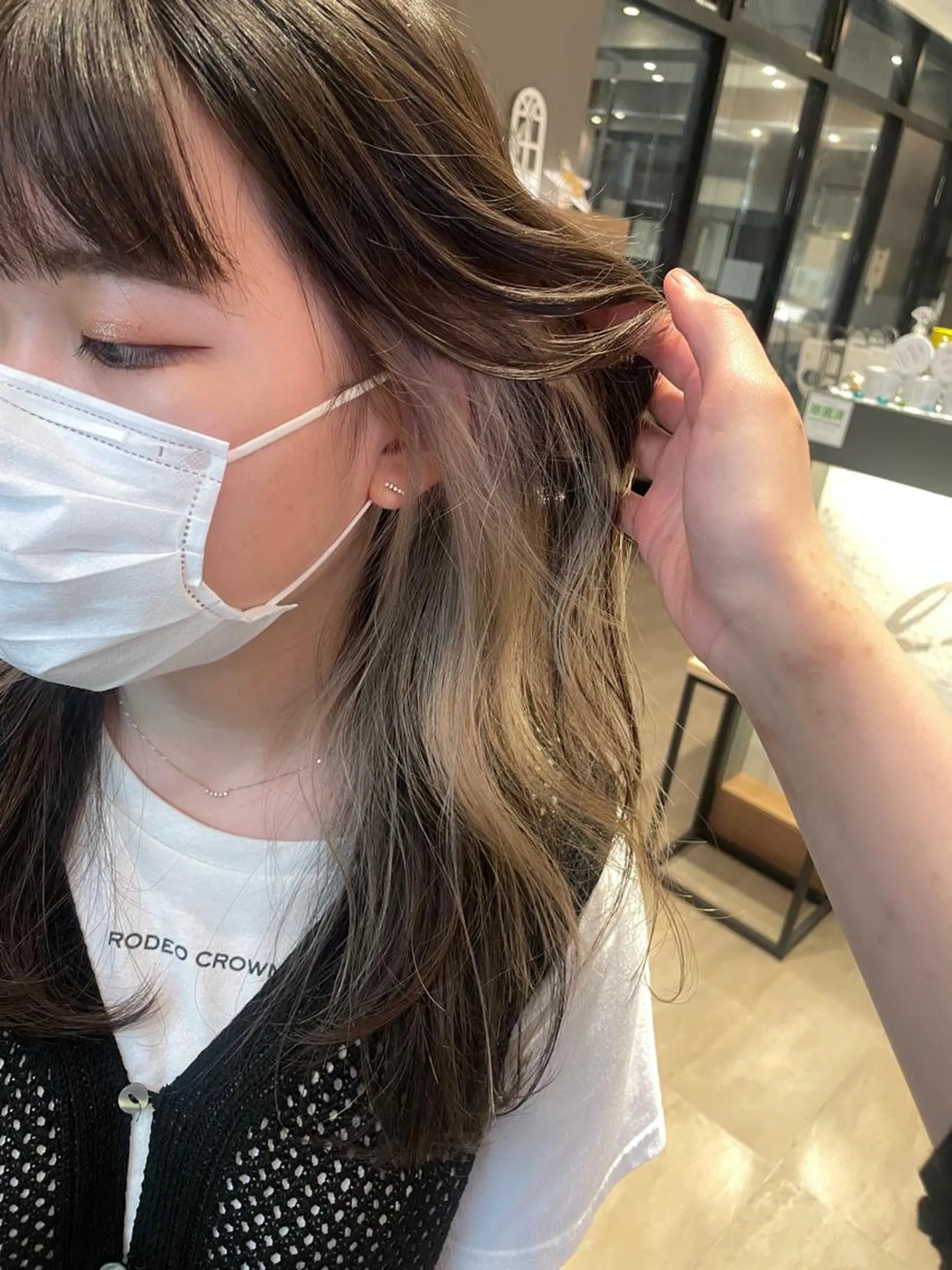 ロング カラー ブリーチ 韓国カラーレイヤー ／Mizukiのヘアスタイル