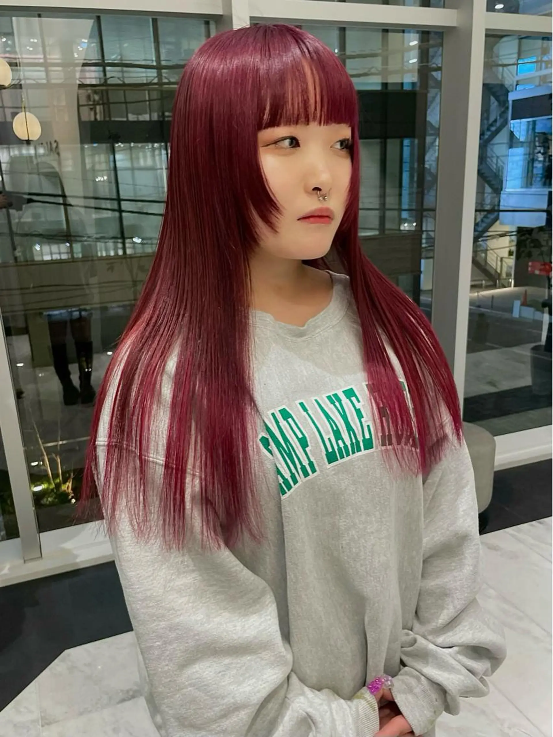 ロング カラー カット ヘアカラー トリートメント SALOWIN所属・ブリーチ🧹 ボブ✨レイヤーのヘアスタイル