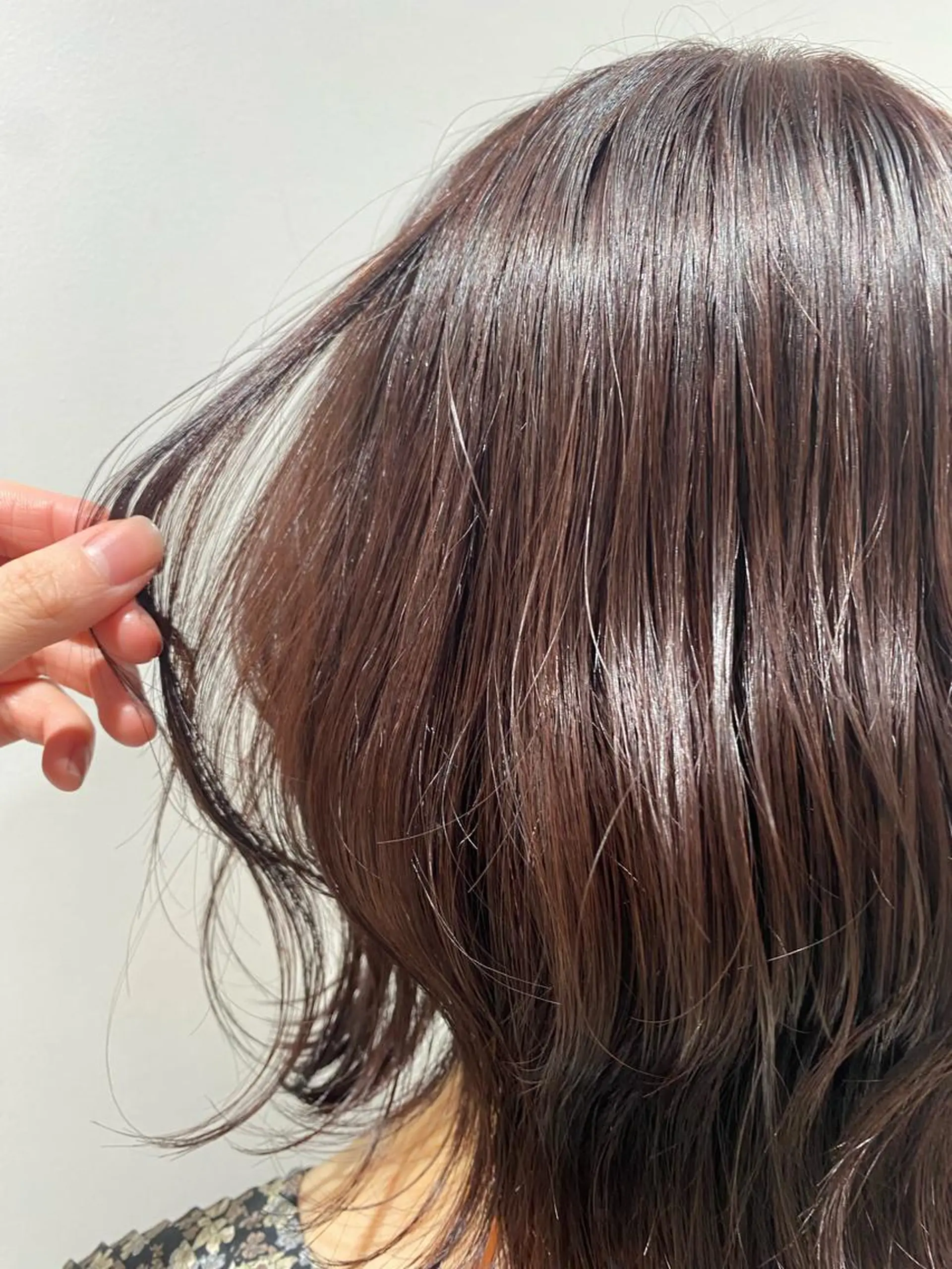 ミディアム カラー ヘアアレンジ 🫧ブリーチなし 透明感カラーゆん🫧のヘアスタイル