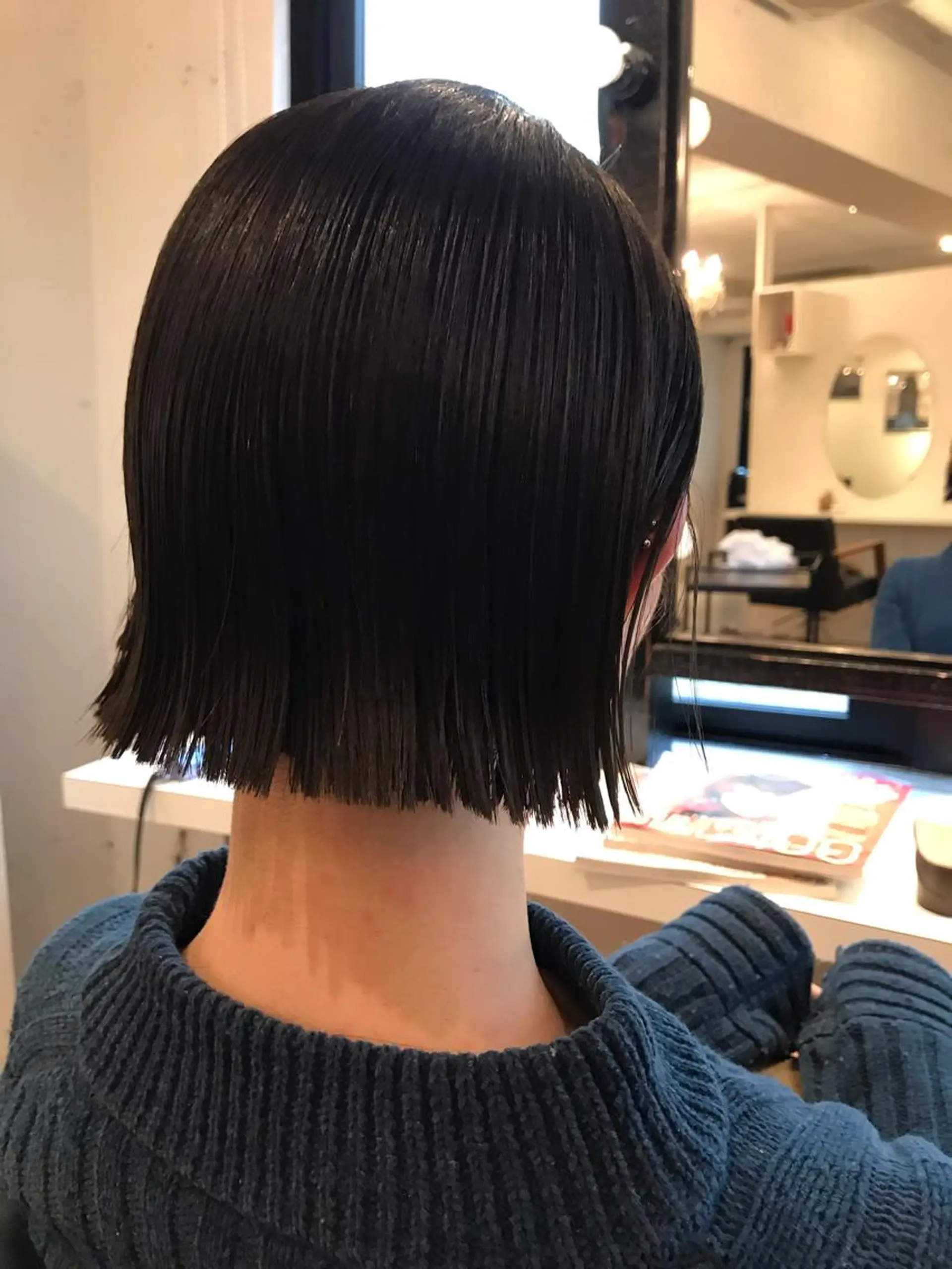 ショート カラー 切りっぱなしボブ ボブ 代官山所属・代官山 ボブのヘアスタイル