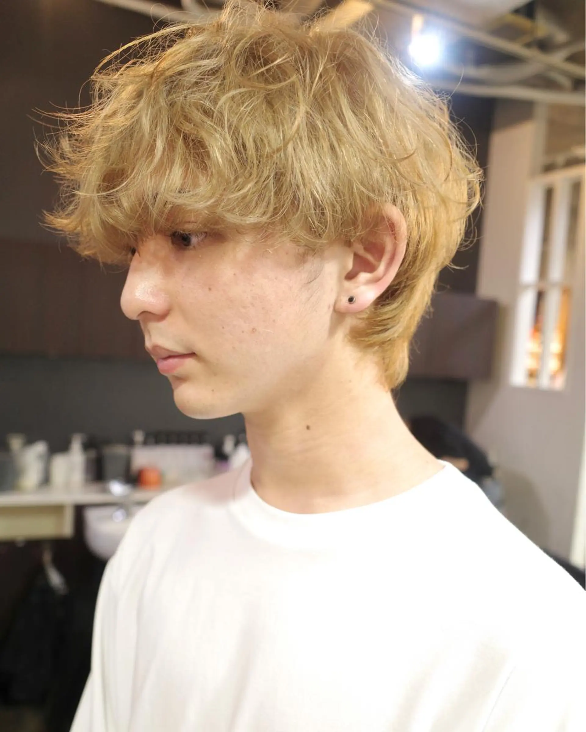 ショート カラー パーマ メンズ カット パーマ キタダ ヒロキのヘアスタイル