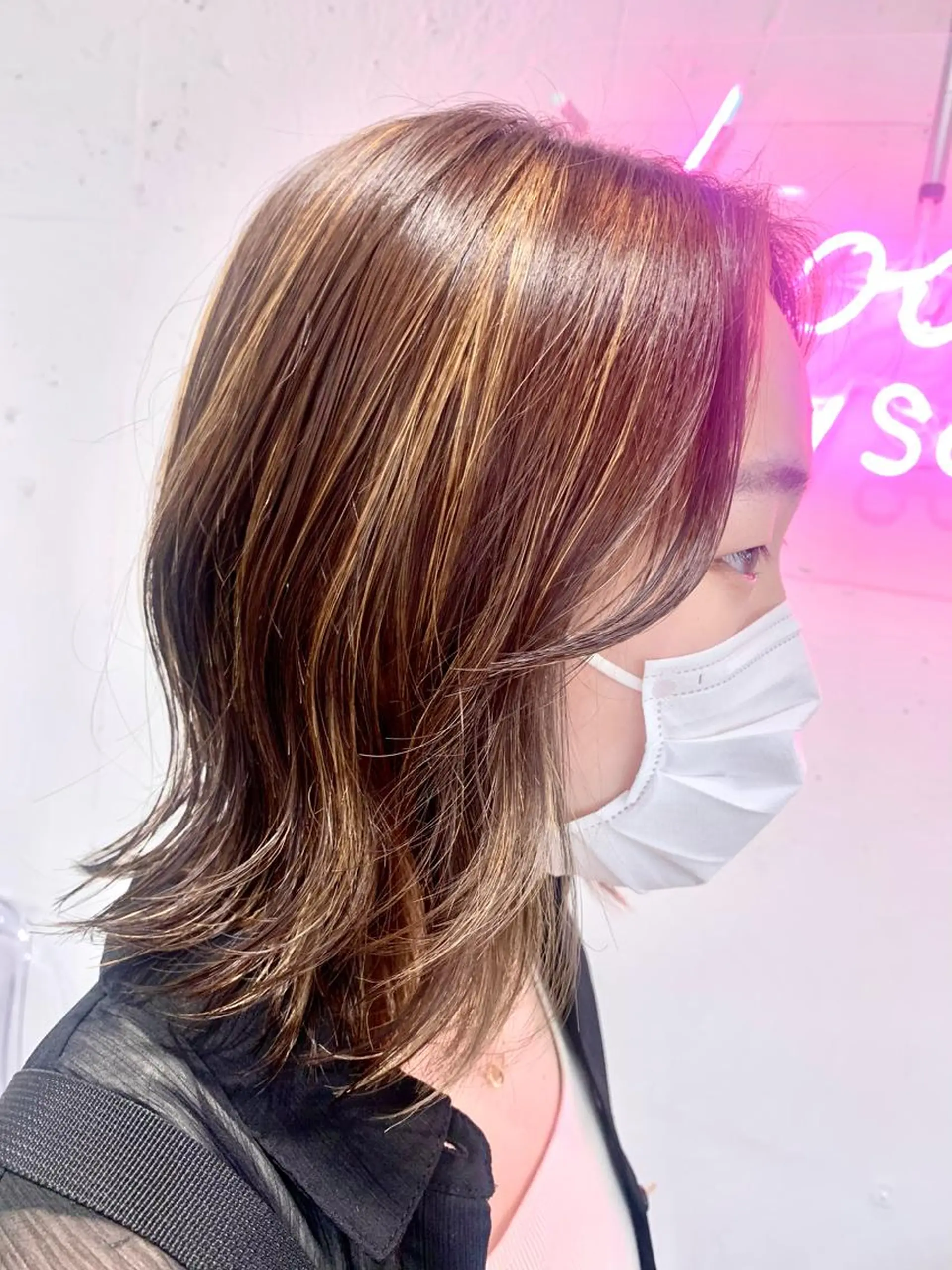 ショート カラー ハイライトカラー ハイライト 新宿/韓国レイヤー/ 顔周りカット松本美晴のヘアスタイル