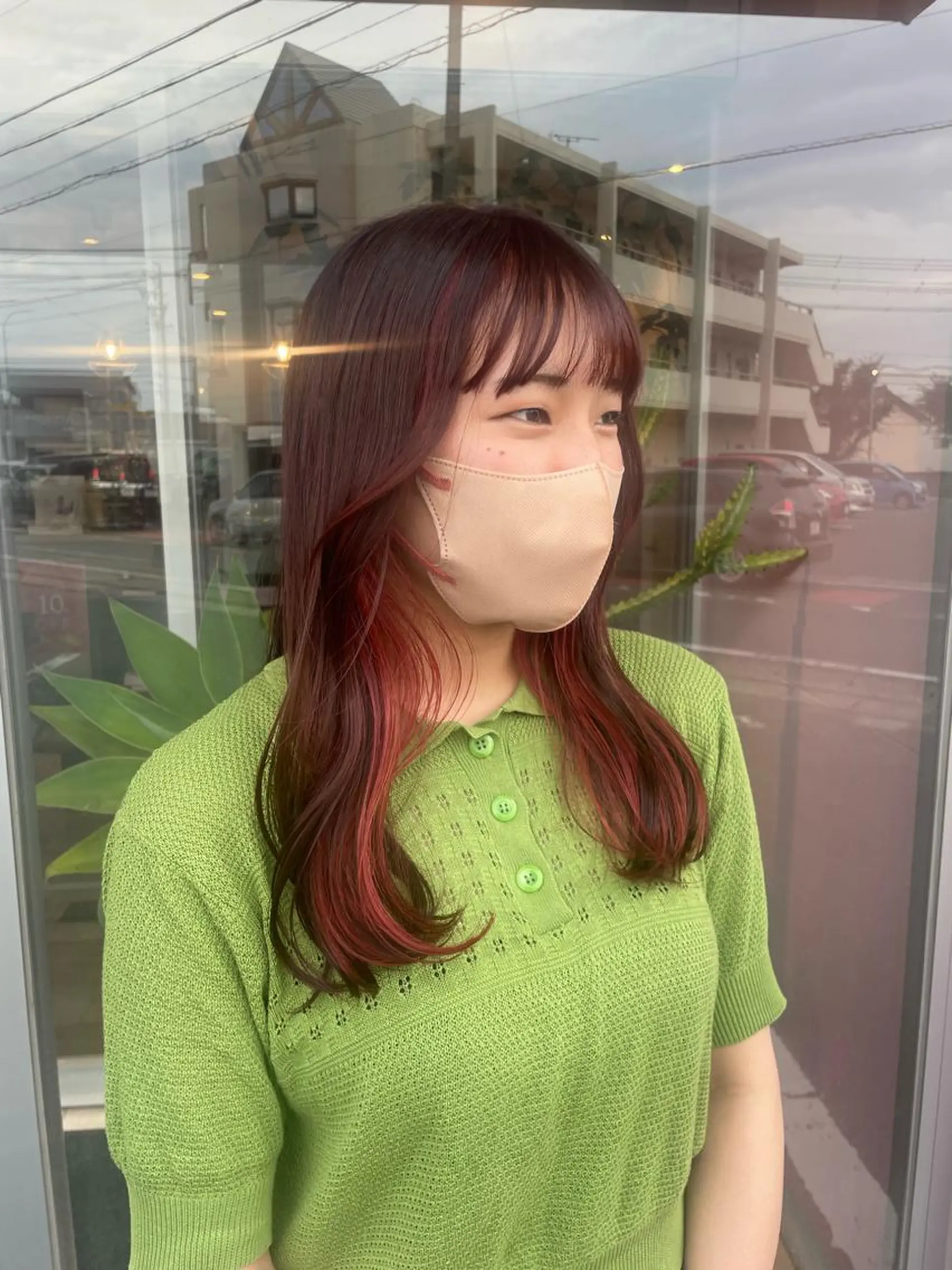 セミロング カラー ヘアカラー ひなた 艶カラー/渋谷のヘアスタイル