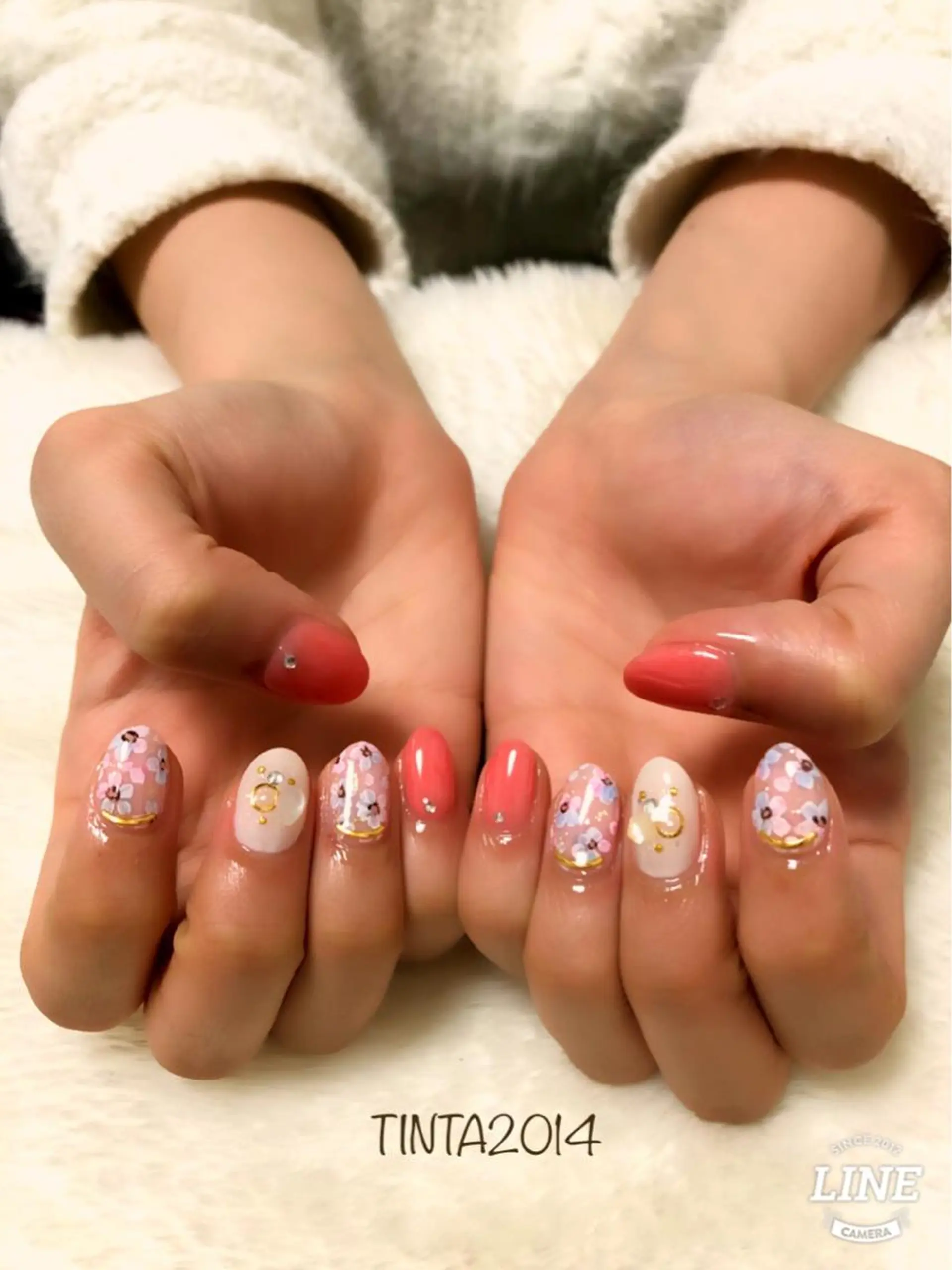 ネイル フラワーネイル ネイルサロン ティンタ所属・馬場 典子のネイルデザイン