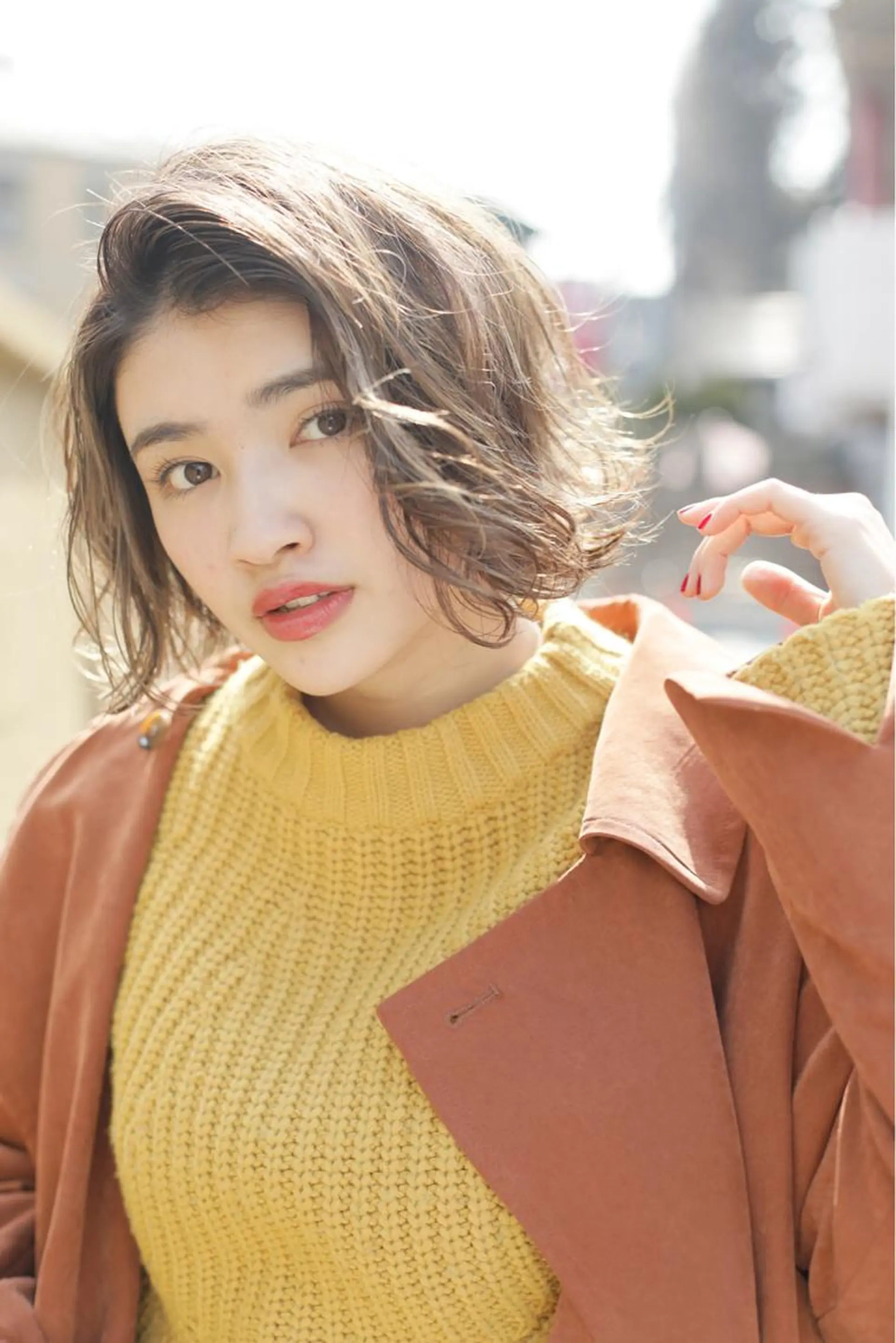 ミディアム カラー ブリーチ グレージュ ハイライトカラー ハイライト カット ヘアカラー トリートメント ヘアセット メンズ特化 パーマ/オザワのヘアスタイル